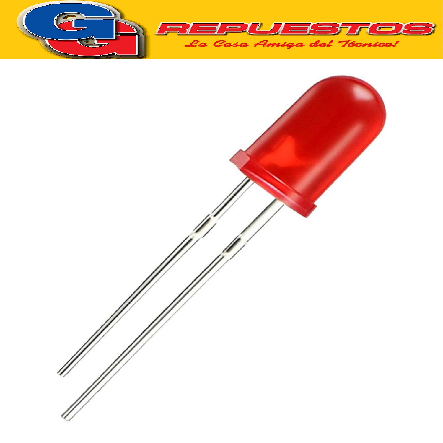 LED 5mm Standard ROJO 3V 10mcd 110º  Difuso