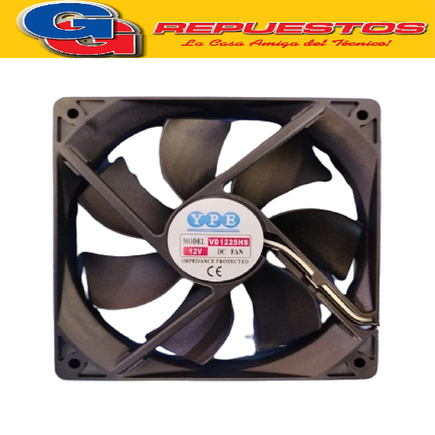 FORZADOR COOLER FAN (120X120X25.5mm) 4 PULGADAS 12V  Buje0