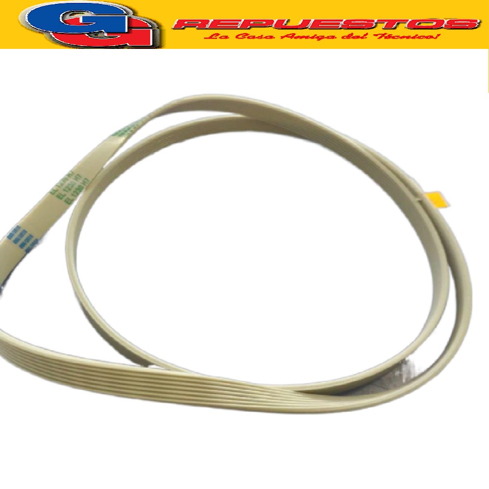 CORREA POLY-V 1231 J8 (ELASTICA) PARA CANDY-LONGVIE SMART WA SH HD  L6510 de 6.5kg/1000rpm-L6508 6.5kg/800rpm  41003164 (LONGVIE ARG.) 1231 8EPH 41003164 Es para un Lavarropas Candy GO 610.5