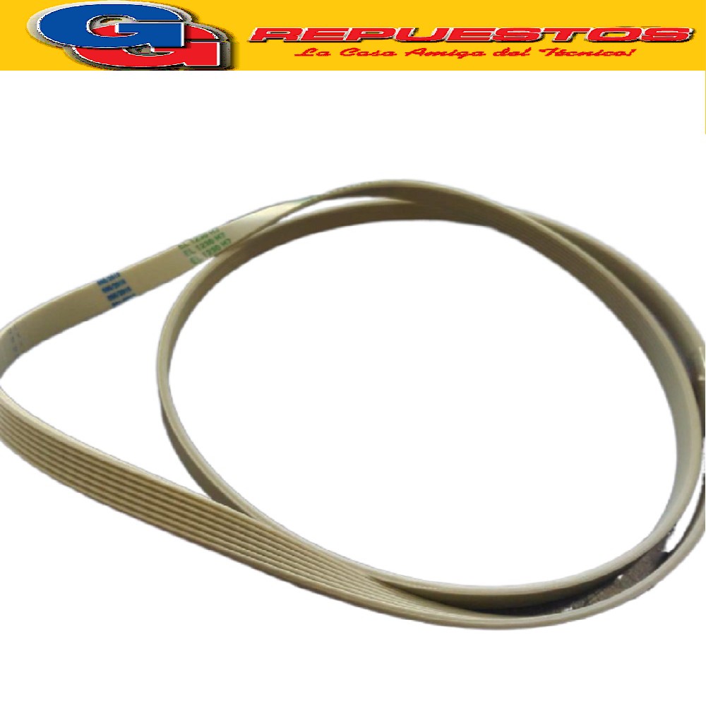 CORREA POLY-V 1231 J8 (ELASTICA) PARA CANDY-LONGVIE SMART WA SH HD  L6510 de 6.5kg/1000rpm-L6508 6.5kg/800rpm  41003164 (LONGVIE ARG.) 1231 8EPH 41003164 Es para un Lavarropas Candy GO 610.5