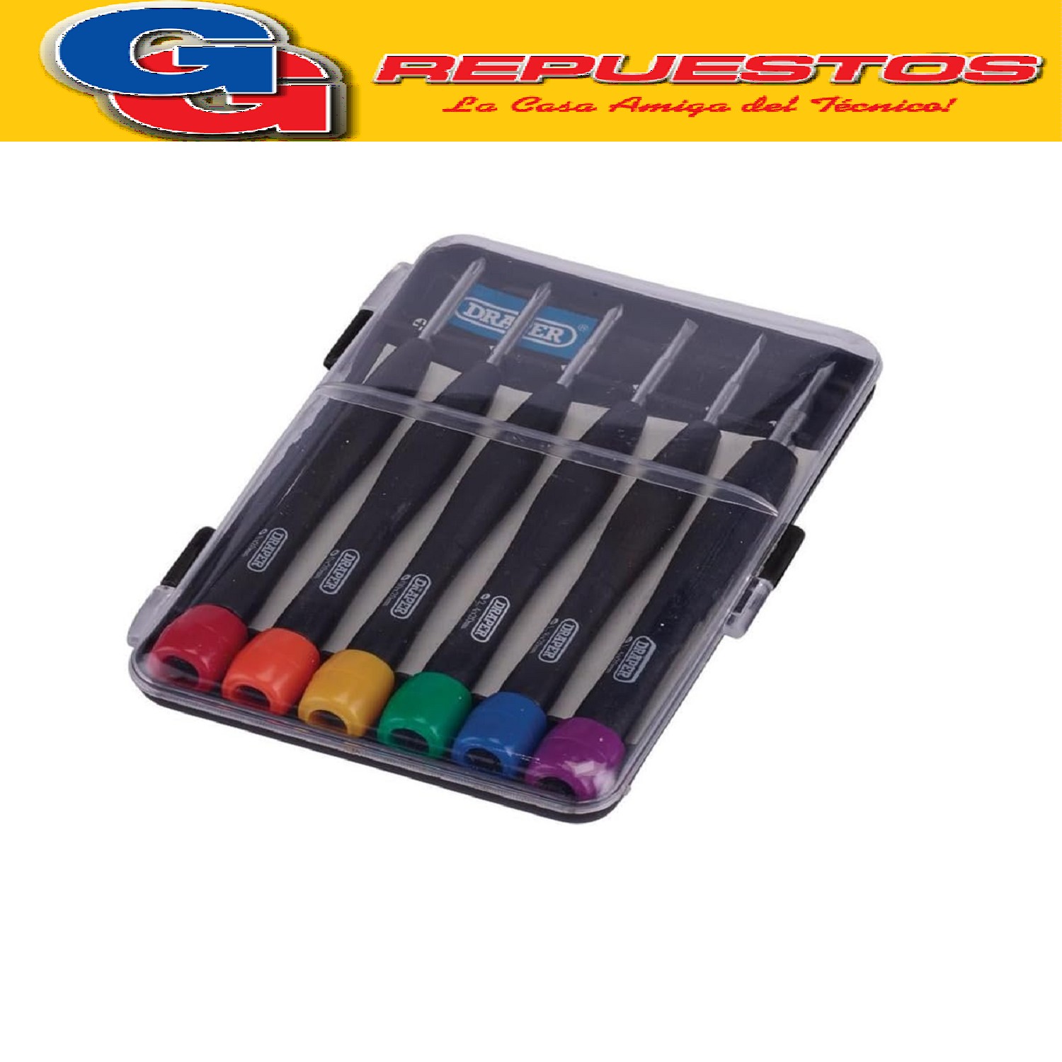 SET DE DESTORNILLADORES DE PRECISION X6U MEDIDAS DE PHILIPS: 1X2MM /0X20MM / 00X20MM MDIDAS DE PLANO: 2.3X20MM/1.8X20MM/1.4X20MM