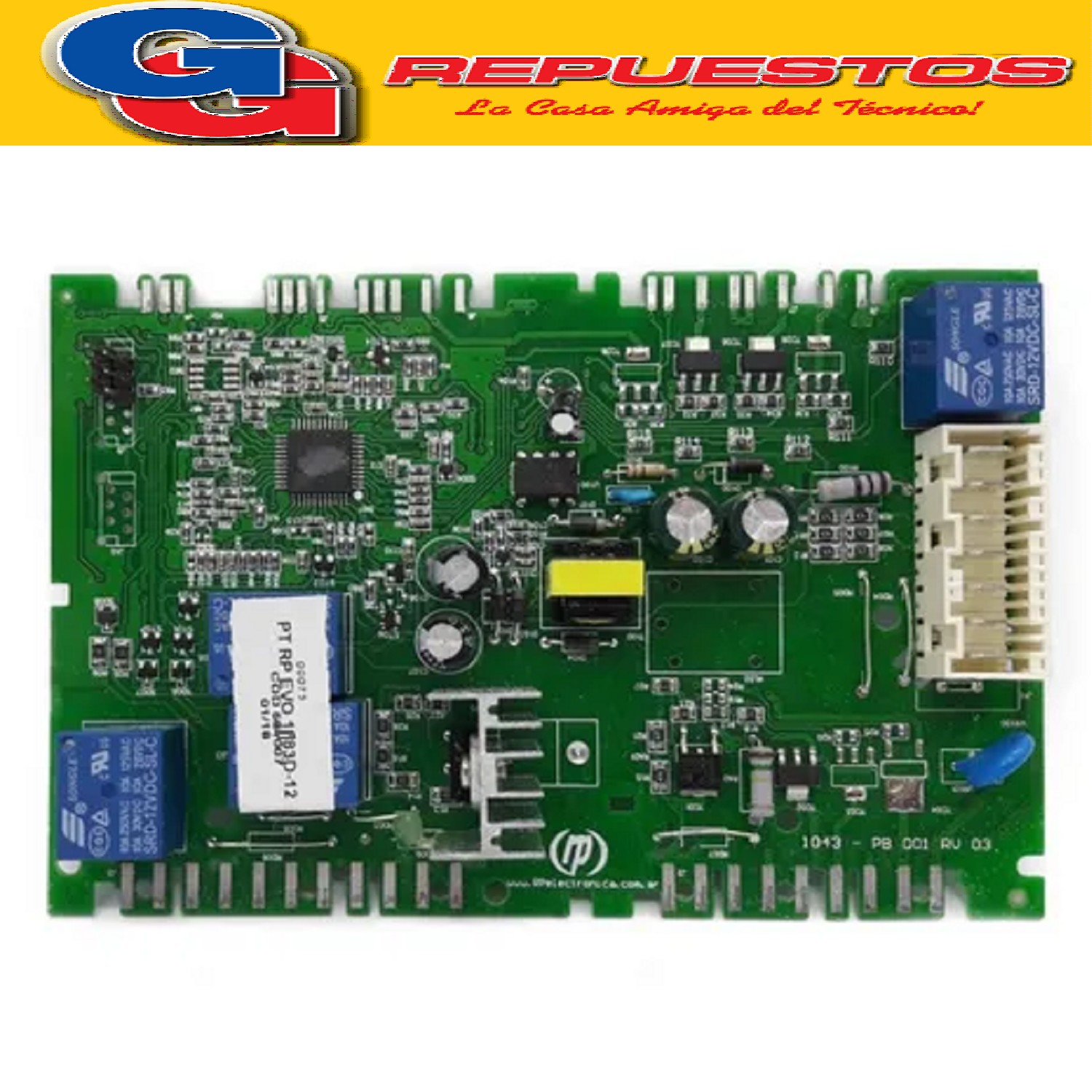 PLAQUETA LAVARROPAS PARA CANDY EVO1083D/12 TIPO RP NACIONAL  PLACA MODULO DE POTENCIA 49032777 (CANDY GIAS) 41034617 Tarjeta Electron. INVENSYS