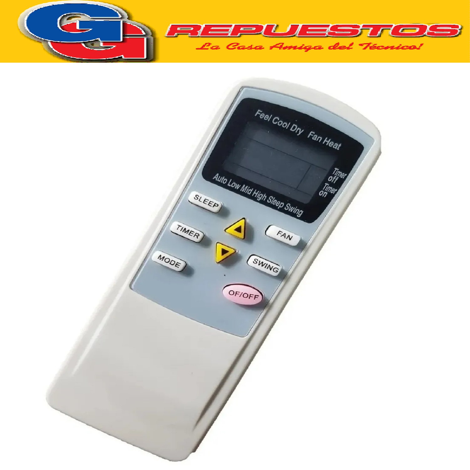 CONTROL REMOTO AIRE ACONDICIONADO SPLIT PARA AR816 TCL -RCA- DELONGHI HITACHI HYUNDAI SIGMA NEXT DAEWO PE-AA3 KELVINATOR A416