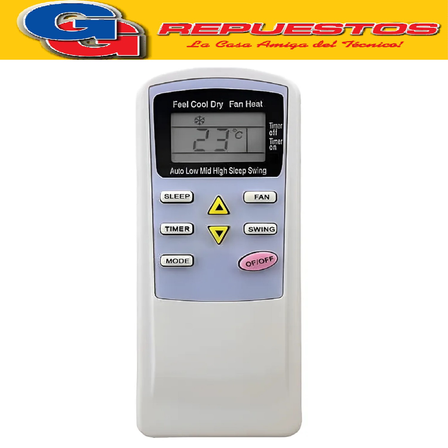 CONTROL REMOTO AIRE ACONDICIONADO SPLIT PARA AR816 TCL -RCA- DELONGHI HITACHI HYUNDAI SIGMA NEXT DAEWO PE-AA3 KELVINATOR A416