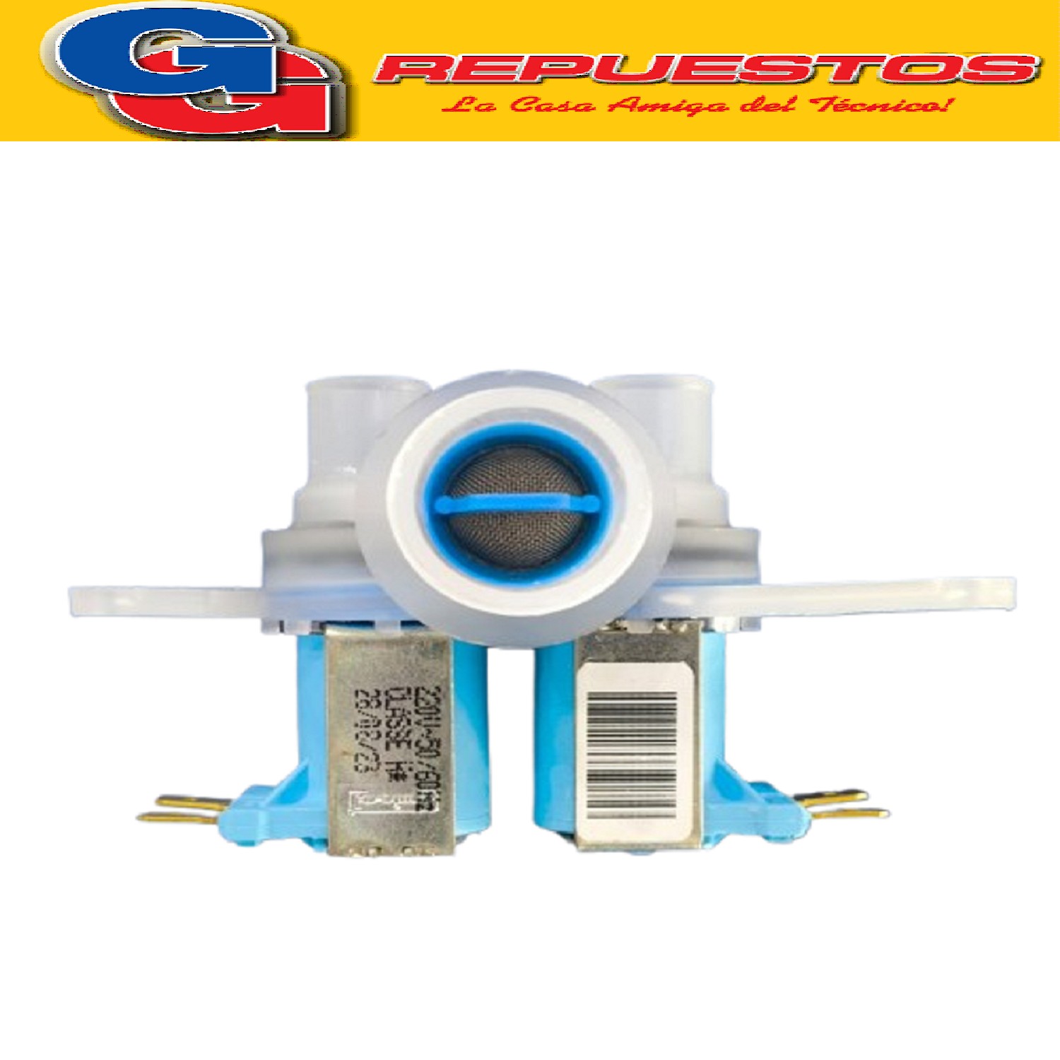 ELECTROVALVULA DOBLE PARA LAVARROPAS  PANASONIC NAF120B5GB - NAF140B3WB-NAF160B3WB/B2WB/G2WB/G3WB/P3XB
BOCAS DE 15MM DE ESPESOR / FICHA PALA CHICA 5mm
PANASONIC VALVULA LAVARROPAS PANASONIC EVA 28.2.A.2.6.2.0.0.Z.15