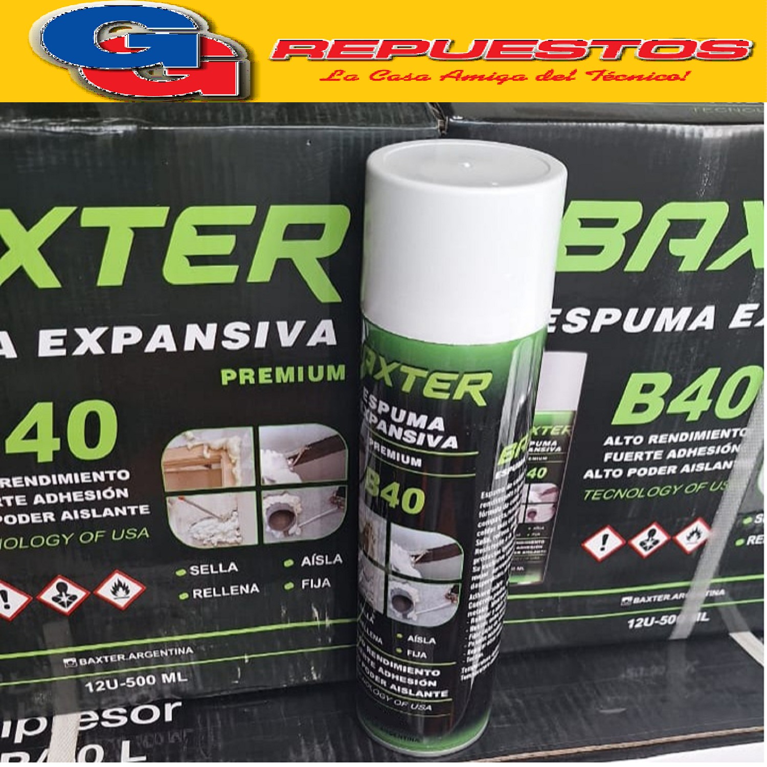 SELLADOR ESPUMA DE POLIURETANO EXPANDIBLE 300ml BRIXTER