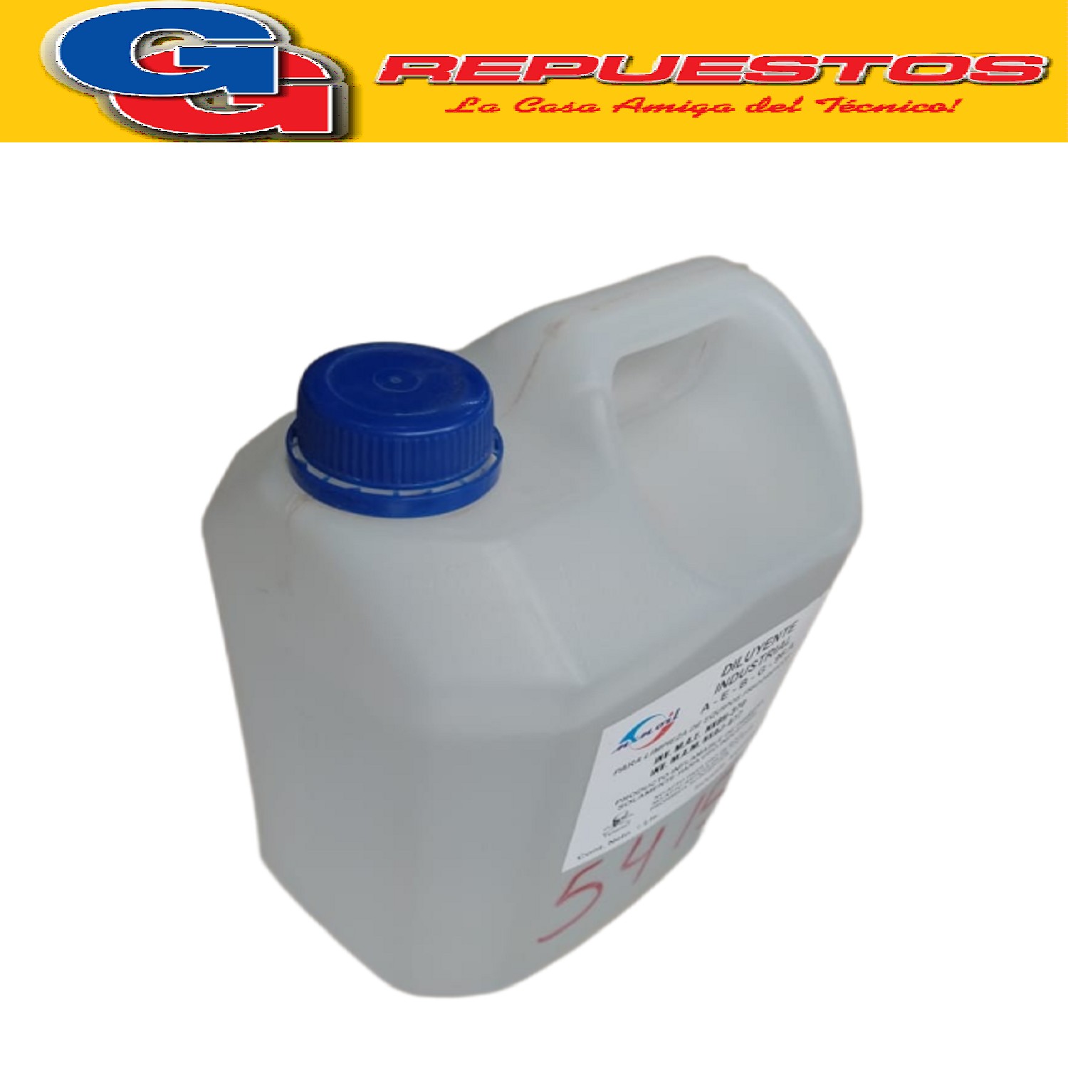 DILUYENTE INDUSTRIAL PARA REFRIGERACION AGENTE DE LIMPIEZA   X 5 LITROS