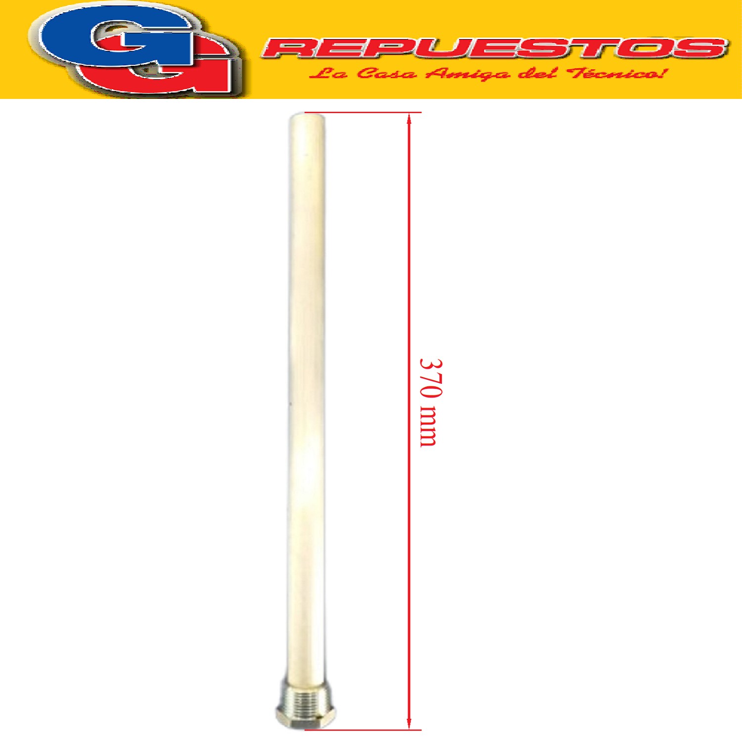 BARRA ANODO AZ31 ROSCA 3/4-370 MM TERMOTANQUE DIAMETRO Ø 19M M