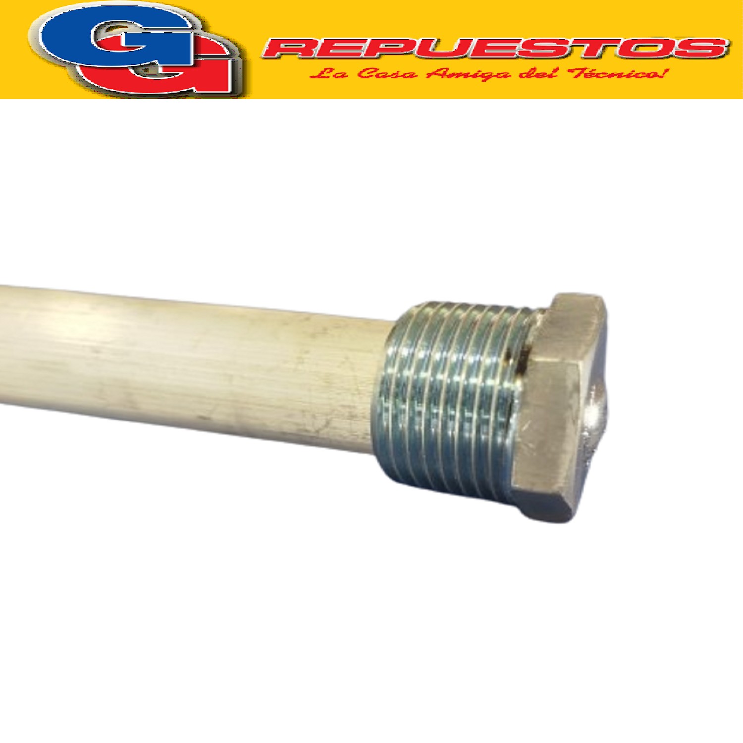 BARRA ANODO AZ31 ROSCA 3/4-370 MM TERMOTANQUE DIAMETRO Ø 19M M
