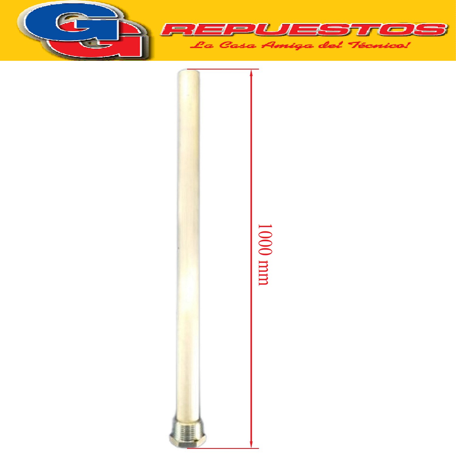BARRA ANODO AZ31 ROSCA 3/4-1000 MM TERMOTANQUE DIAMETRO Ø 18 MM