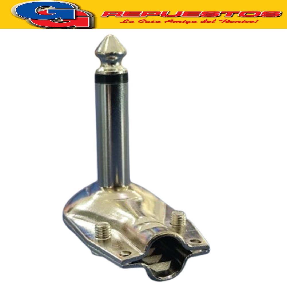CONECTOR FICHA PLUG 6.5mm MONO METALICO 90 Grados