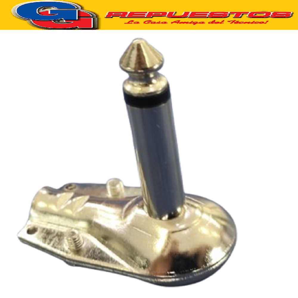 CONECTOR FICHA PLUG 6.5mm MONO METALICO 90 Grados