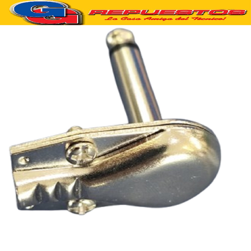 CONECTOR FICHA PLUG 6.5mm MONO METALICO 90 Grados
