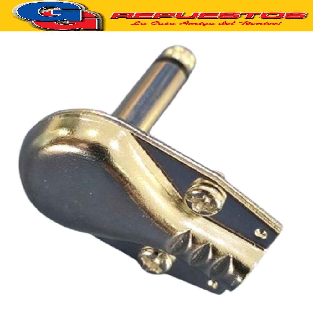CONECTOR FICHA PLUG 6.5mm MONO METALICO 90 Grados