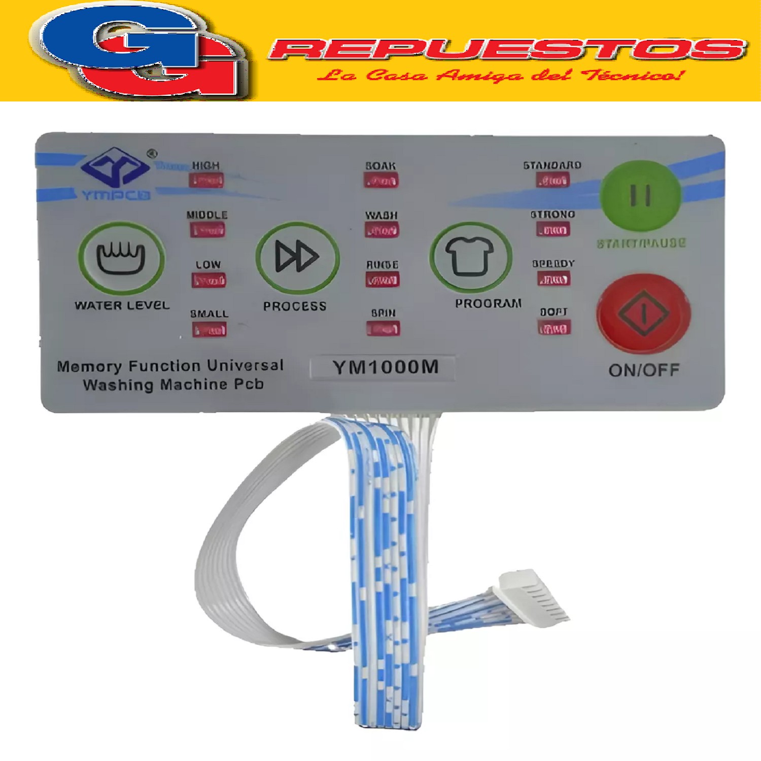 PLAQUETA UNIVERSAL PARA LAVARROPAS CARGA SUPERIOR QL-1000M  PLAQUETA UNIVERSAL LAVADORA FUZZY QUALITY LINE YM1000M
