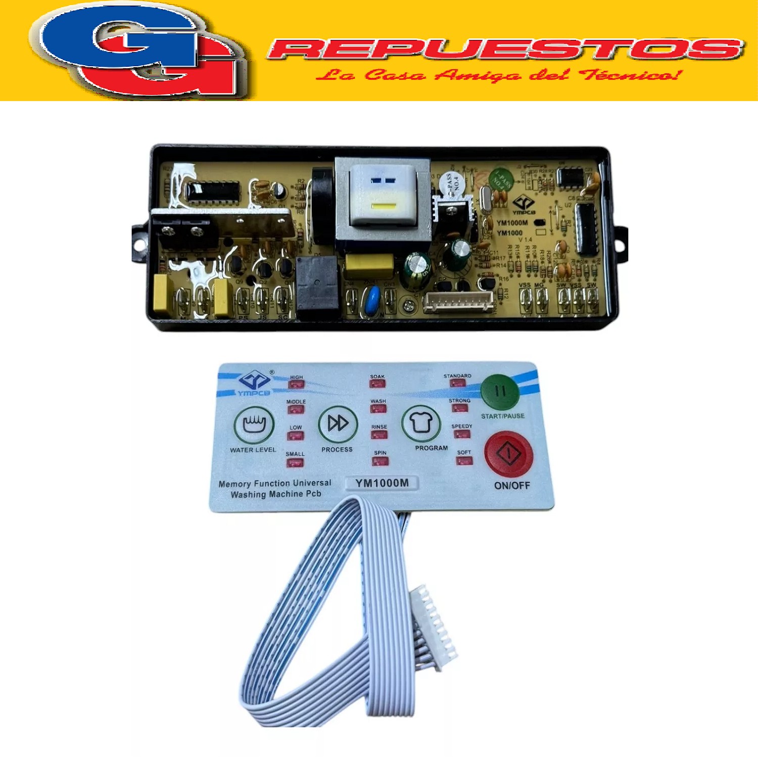 PLAQUETA UNIVERSAL PARA LAVARROPAS CARGA SUPERIOR QL-1000M  PLAQUETA UNIVERSAL LAVADORA FUZZY QUALITY LINE YM1000M