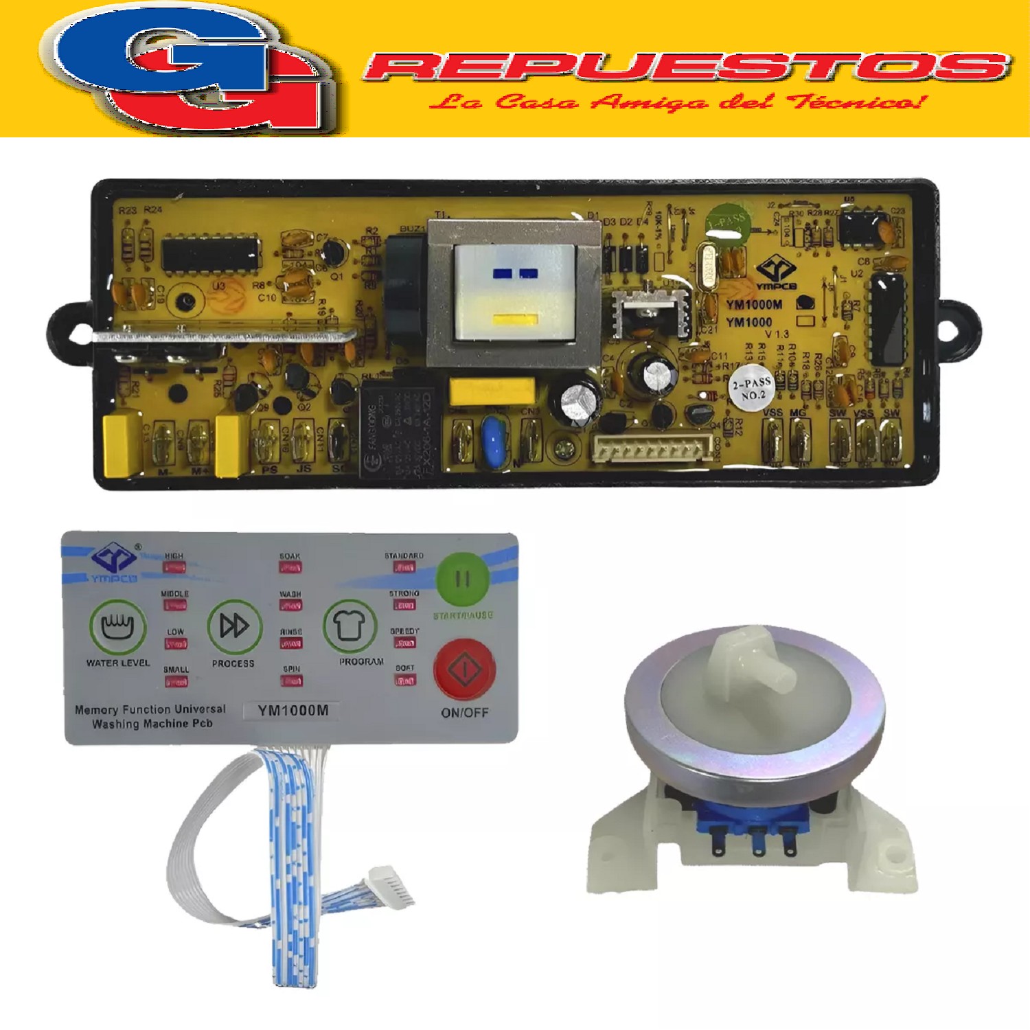 PLAQUETA UNIVERSAL PARA LAVARROPAS CARGA SUPERIOR QL-1000M  PLAQUETA UNIVERSAL LAVADORA FUZZY QUALITY LINE YM1000M