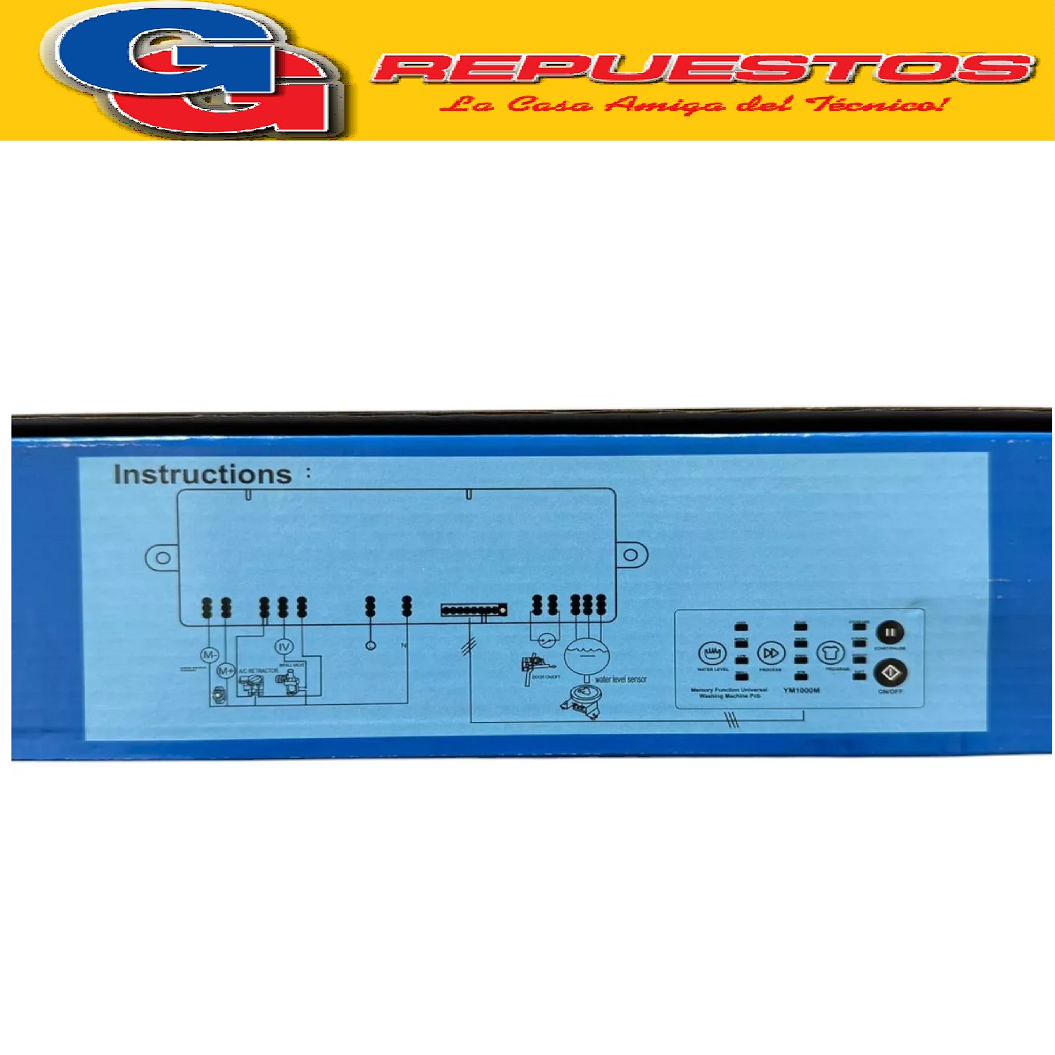 PLAQUETA UNIVERSAL PARA LAVARROPAS CARGA SUPERIOR QL-1000M  PLAQUETA UNIVERSAL LAVADORA FUZZY QUALITY LINE YM1000M
