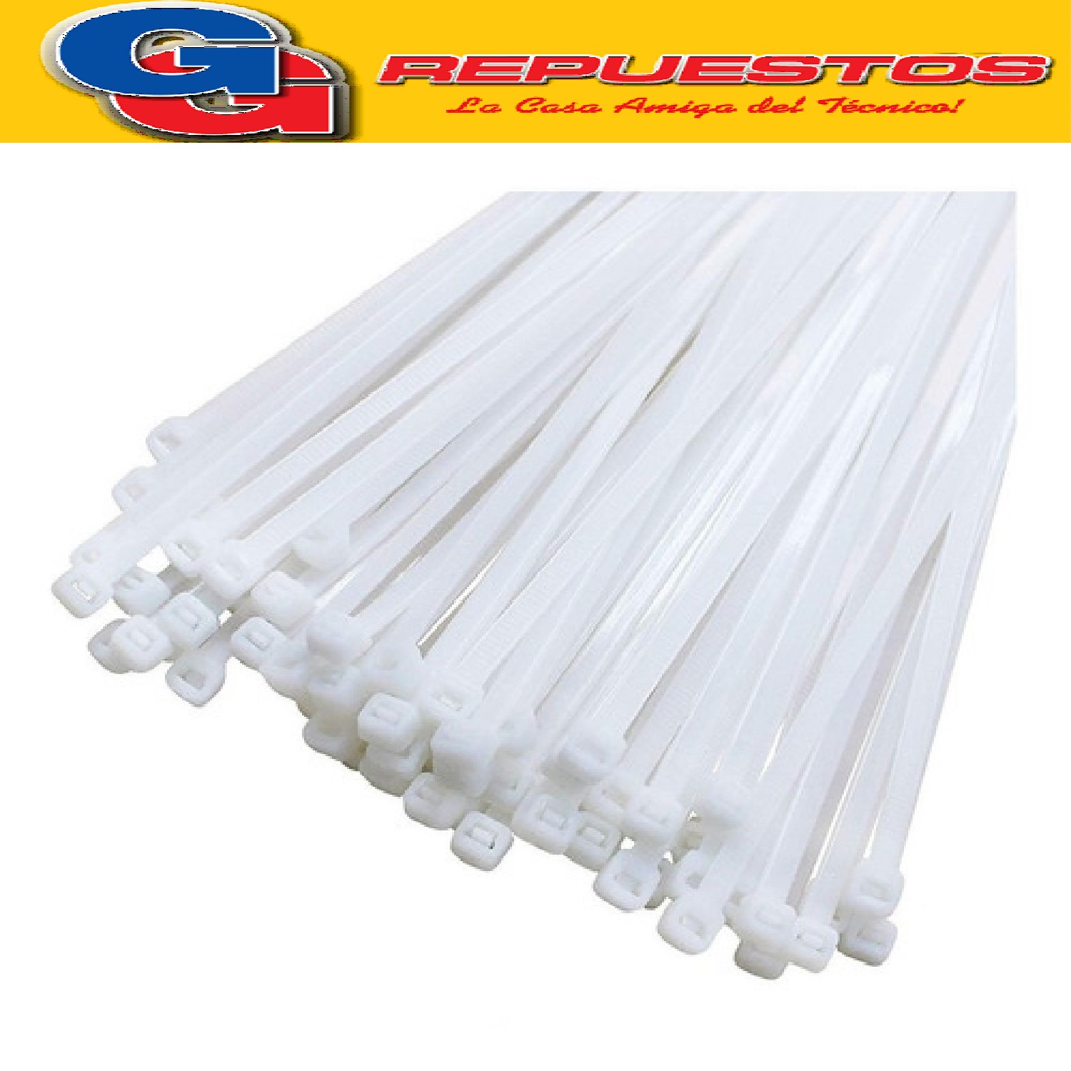 PRECINTOS NYLON 3.5 mm x 200mm Transp. (100pcs.)