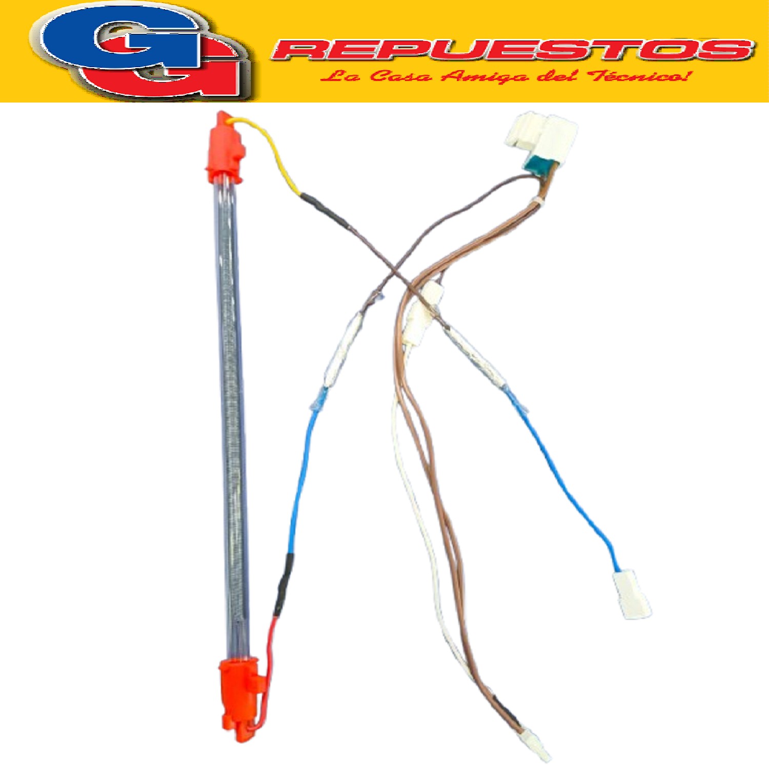 RESISTENCIA DESHIELO 150W ELECTROLUX DF30G  RESISTENCIA TUBO DE VIDRIO 27CM DE LARGO, CON DOS TERMOFUSIBLES HNF