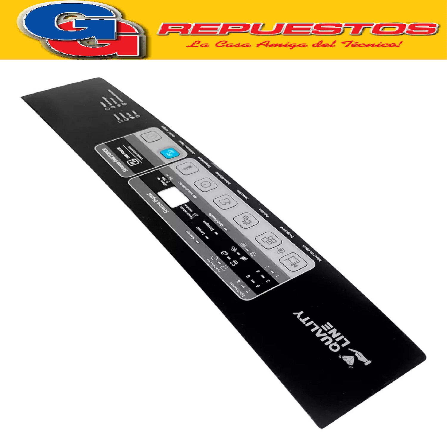 SERIGRAFIA PARA LAVARROPAS CARGA SUPERIOR PHILCO WMPH08 MEMB RANA SERIGRAFIA / PANEL CONTROL LAVARROPAS PARA PHILCO  WM PH08 CARGA SUPERIOR (SERIGRAFIA QUALITY LINE) LARGO 47CM APROXIMADAMENTE