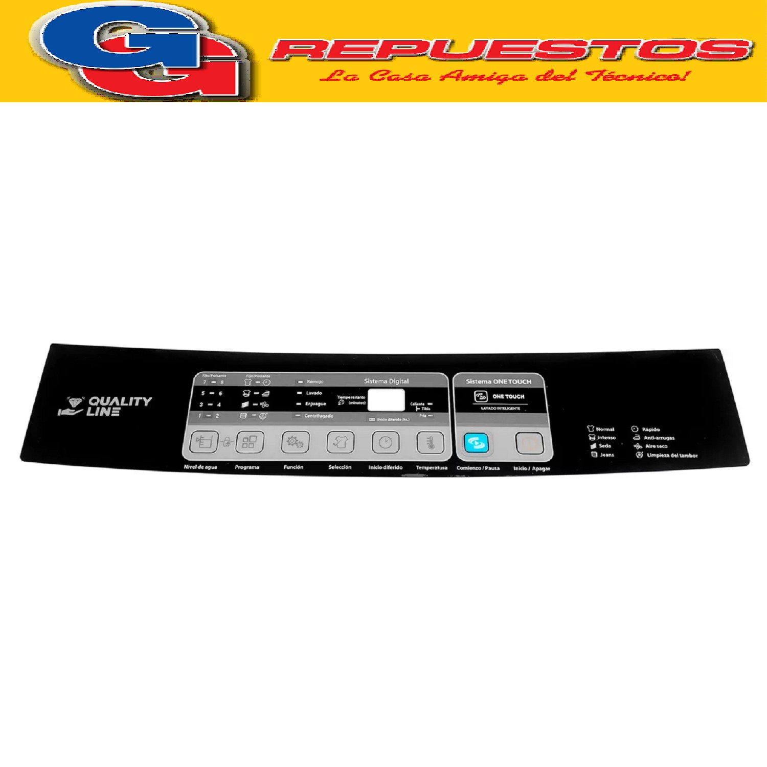 SERIGRAFIA PARA LAVARROPAS CARGA SUPERIOR PHILCO WMPH08 MEMB RANA SERIGRAFIA / PANEL CONTROL LAVARROPAS PARA PHILCO  WM PH08 CARGA SUPERIOR (SERIGRAFIA QUALITY LINE) LARGO 47CM APROXIMADAMENTE