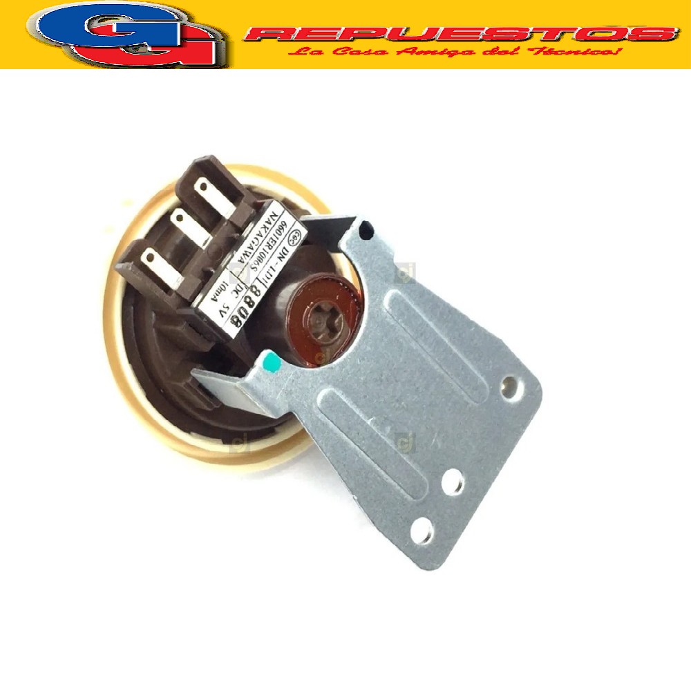 PRESOSTATO 3 CONTACTOS LAVARROPAS PARA LG CARGA  FRONTAL PARA LG  F1010TD -F1403RD/5-F1422TD-F1485M2-F1580 RD-FH496TDP7-WM8514EE6/WE6-WM85WE6 (ORIGINAL) Cod.Origen:
6601EN1005Q (LG)  6601ER1006G (LG) 6601ER1006M (LG)  6601ER1006A (LG)  6601ER1006S (LG) 6601ER1006R (LG) 6601ER1006X (LG) 
AGF77725075 (LG)  Producto: SPS-L06A (USEONG) CC 5V
CON SOPORTE