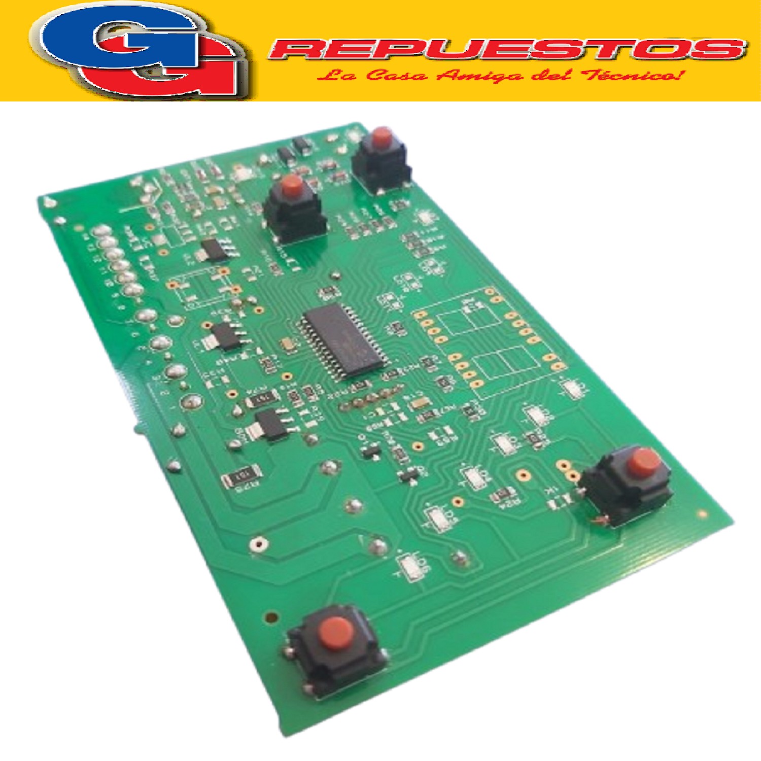 PLAQUETA LAVARROPAS PARA DREAN CONCEPT ELECTRONIC 156 LED CO N PINES BOTONES ALTOS TIPO MC
