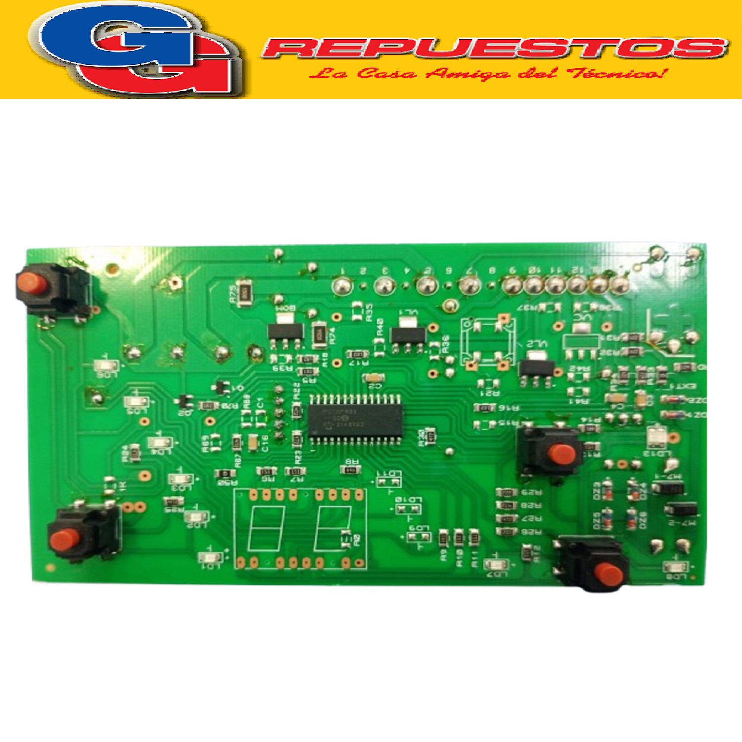 PLAQUETA LAVARROPAS PARA DREAN CONCEPT ELECTRONIC 156 LED CO N PALA  BOTONES ALTOS TIPO MC