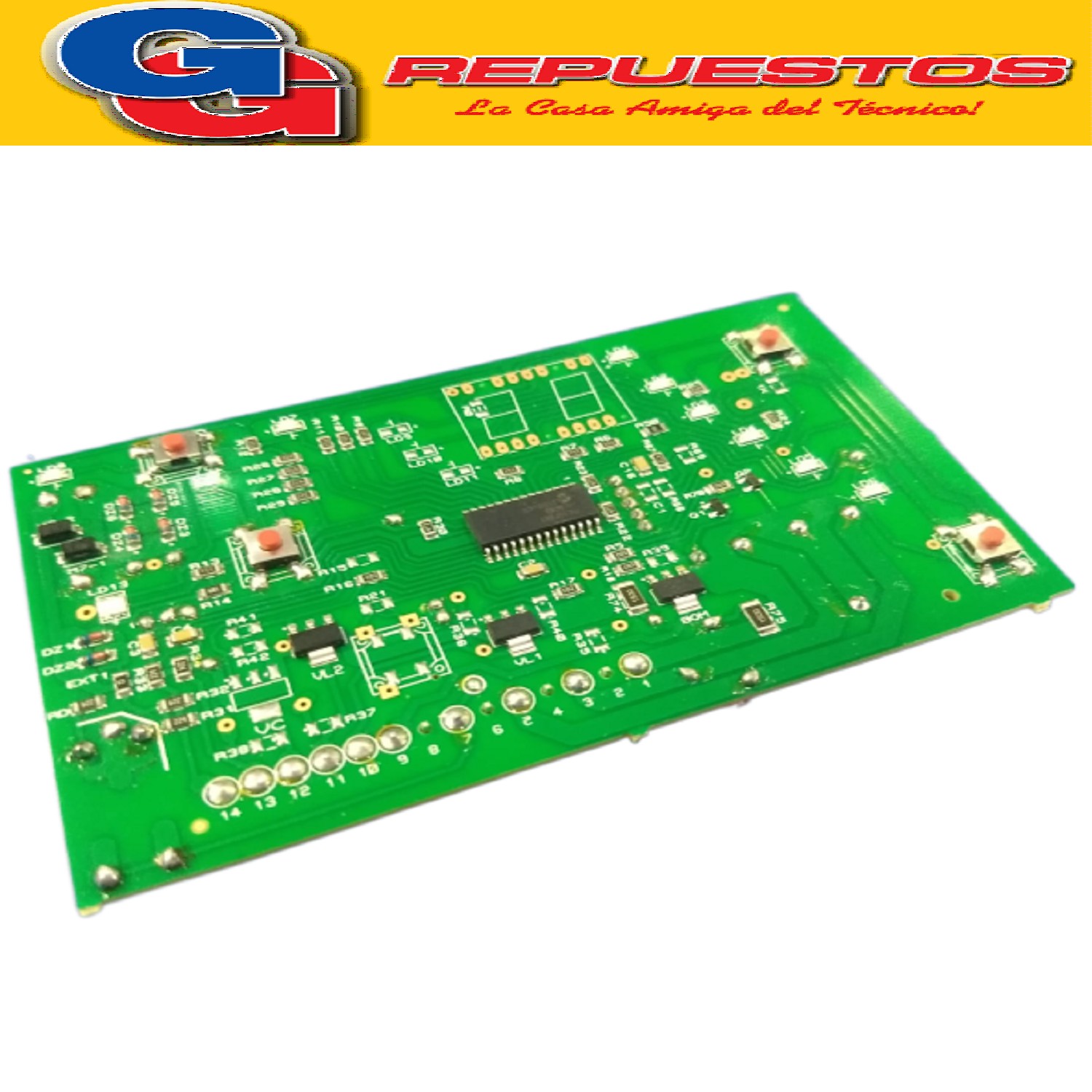 PLAQUETA LAVARROPAS PARA DREAN CONCEPT ELECTRONIC 156 LED  C ON PINES BOTONES BAJOS SMD COPIA NACIONAL TIPO MC