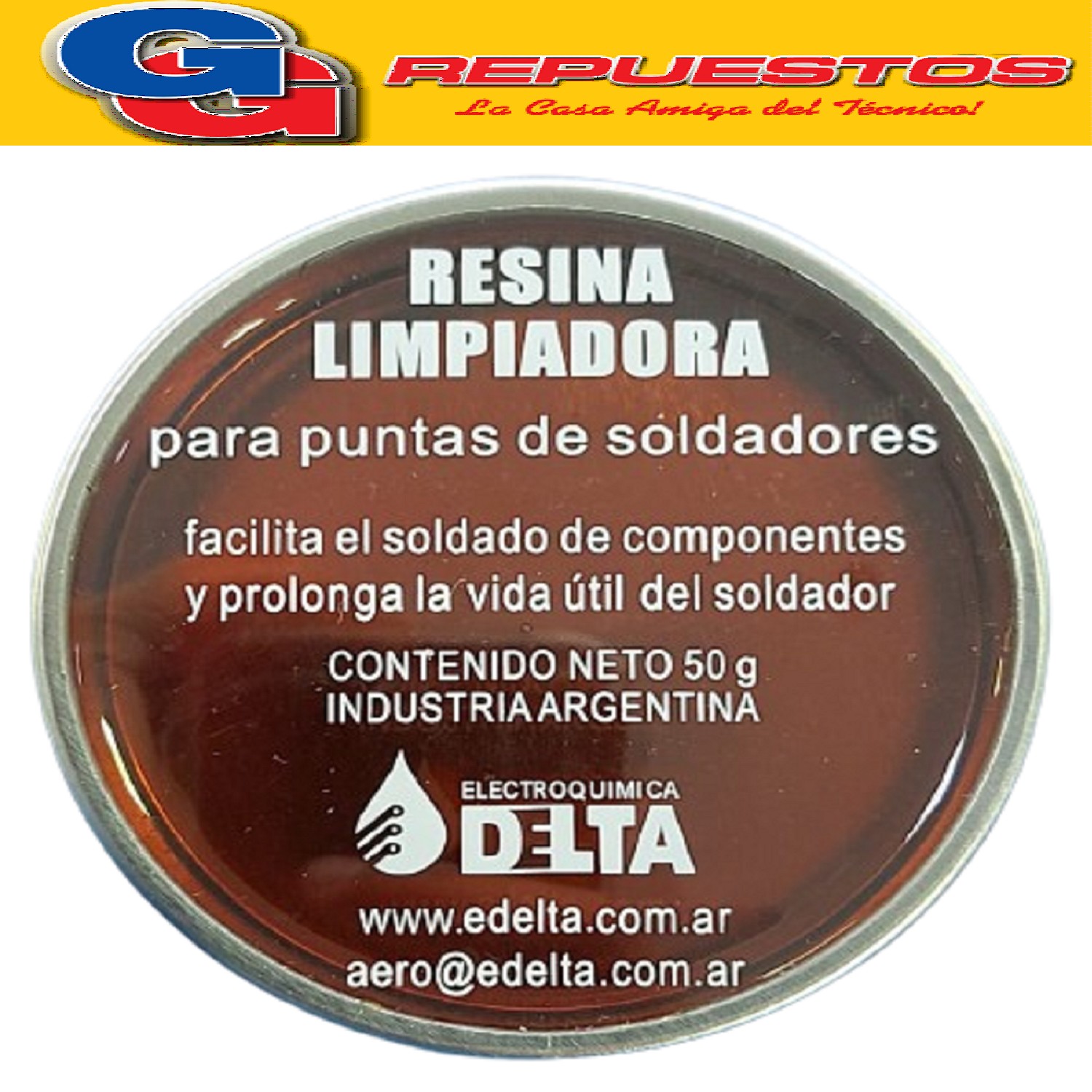 RESINA LIMPIADORA PARA PUNTAS DE SOLDADORES DE 50G