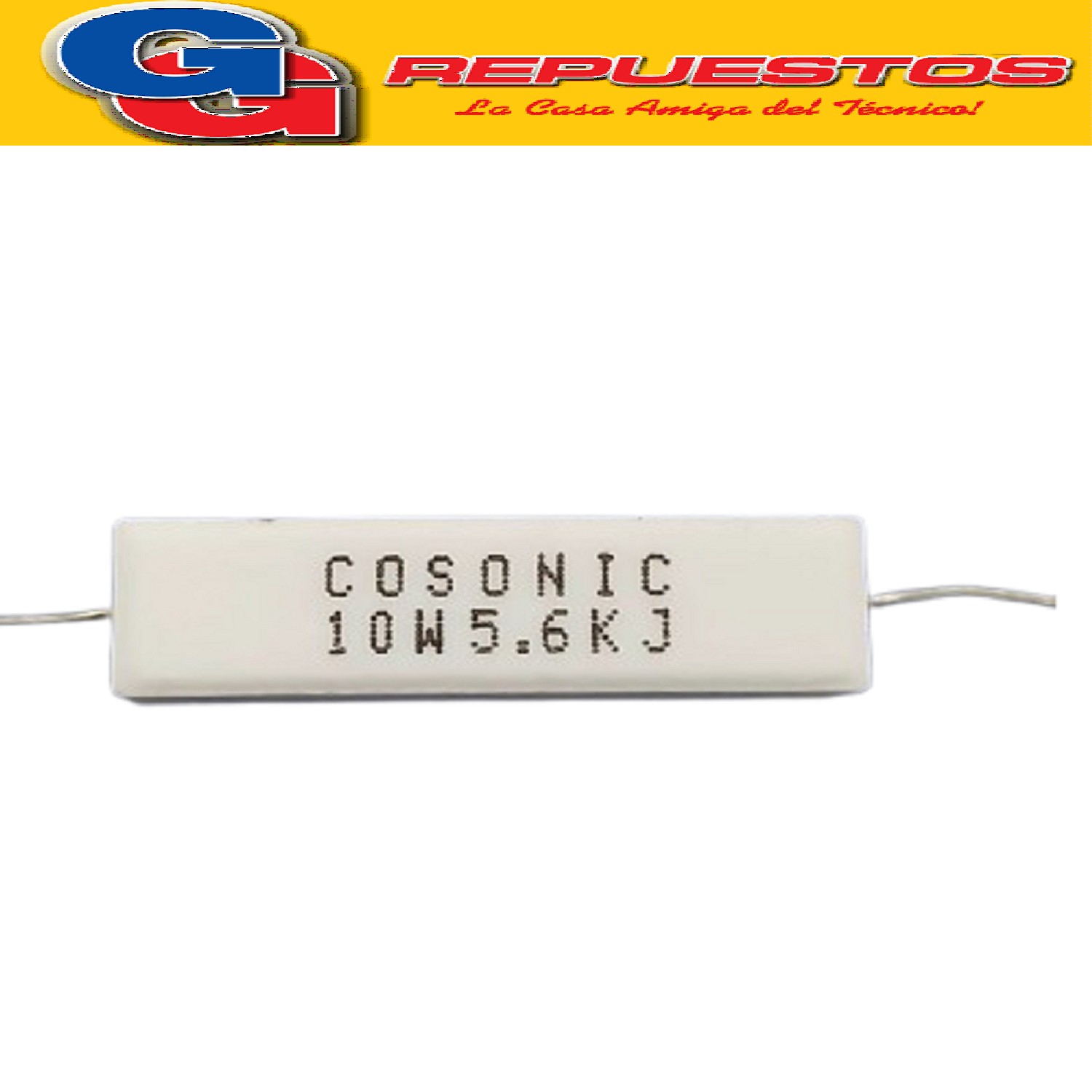 RESISTENCIA CERAMICA 10W 5%  5K6 PARA PLACA DE CONCEP