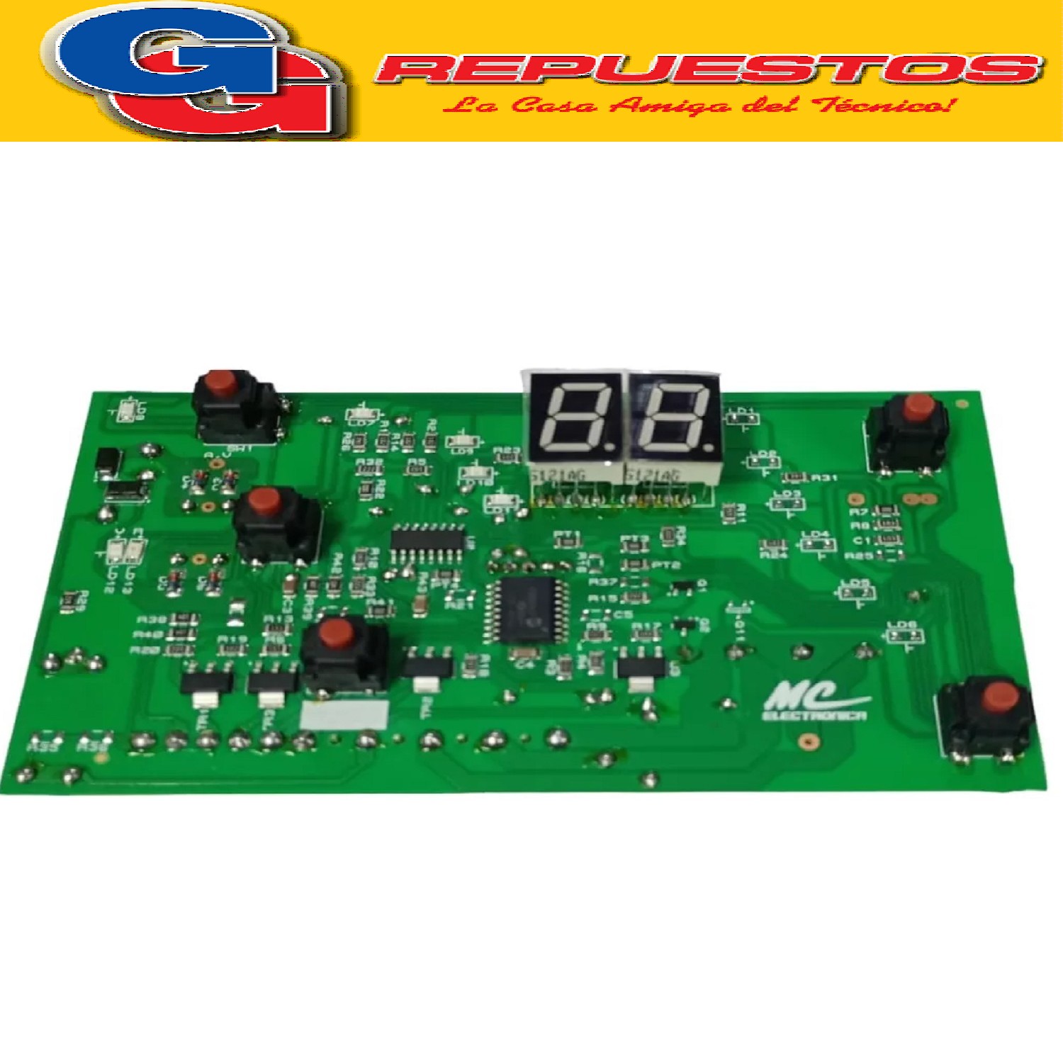 PLAQUETA LAVARROPAS PARA DREAN CONCEPT FUZZY LOGIC 206 TIPO  COPIA MC BOTONES ALTOS CON PINES MC-L07