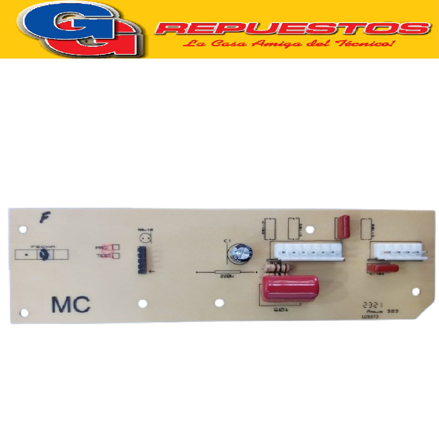 PLAQUETA LAVARROPAS PARA CODINI AQUA 323 TIPO MC - Hyundai } w601 CON PINES COPIA NACIONAL