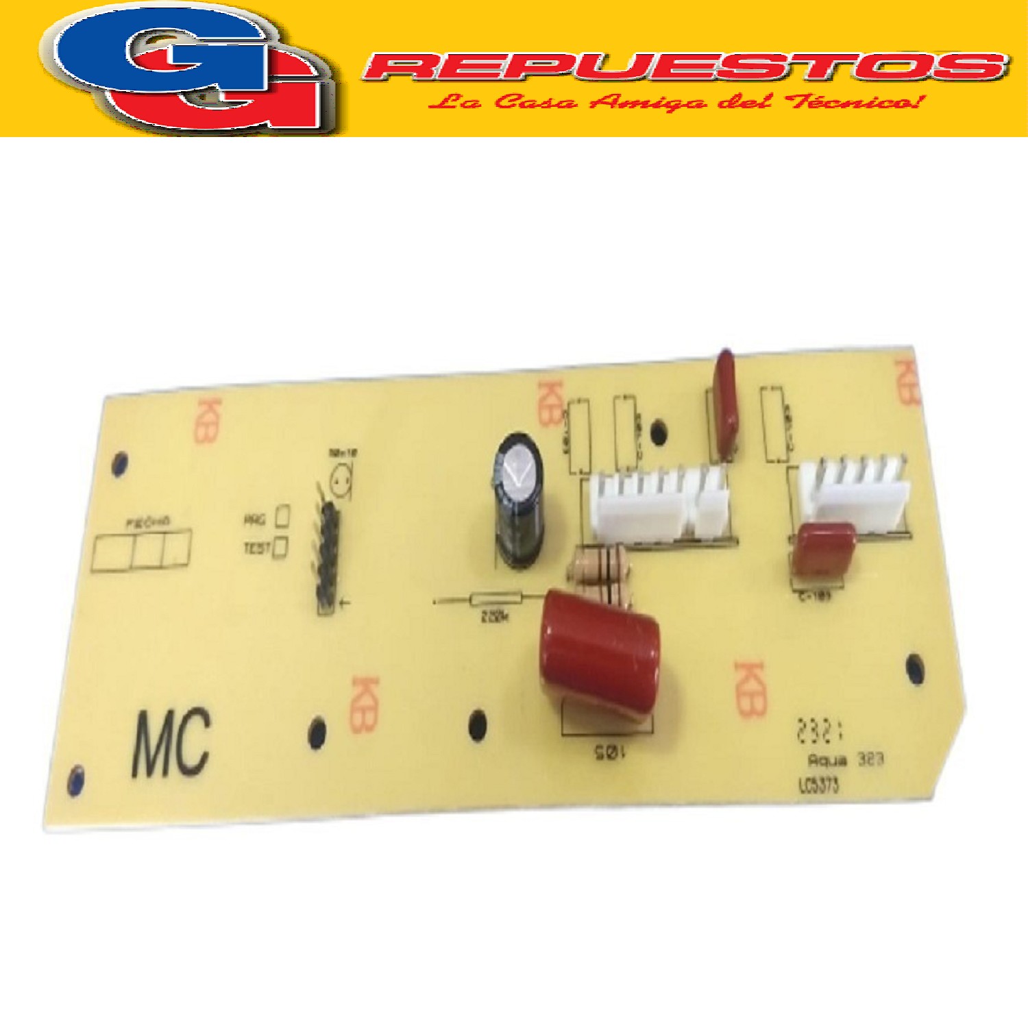 PLAQUETA LAVARROPAS PARA CODINI AQUA 323 TIPO MC - Hyundai } w601 CON PINES COPIA NACIONAL