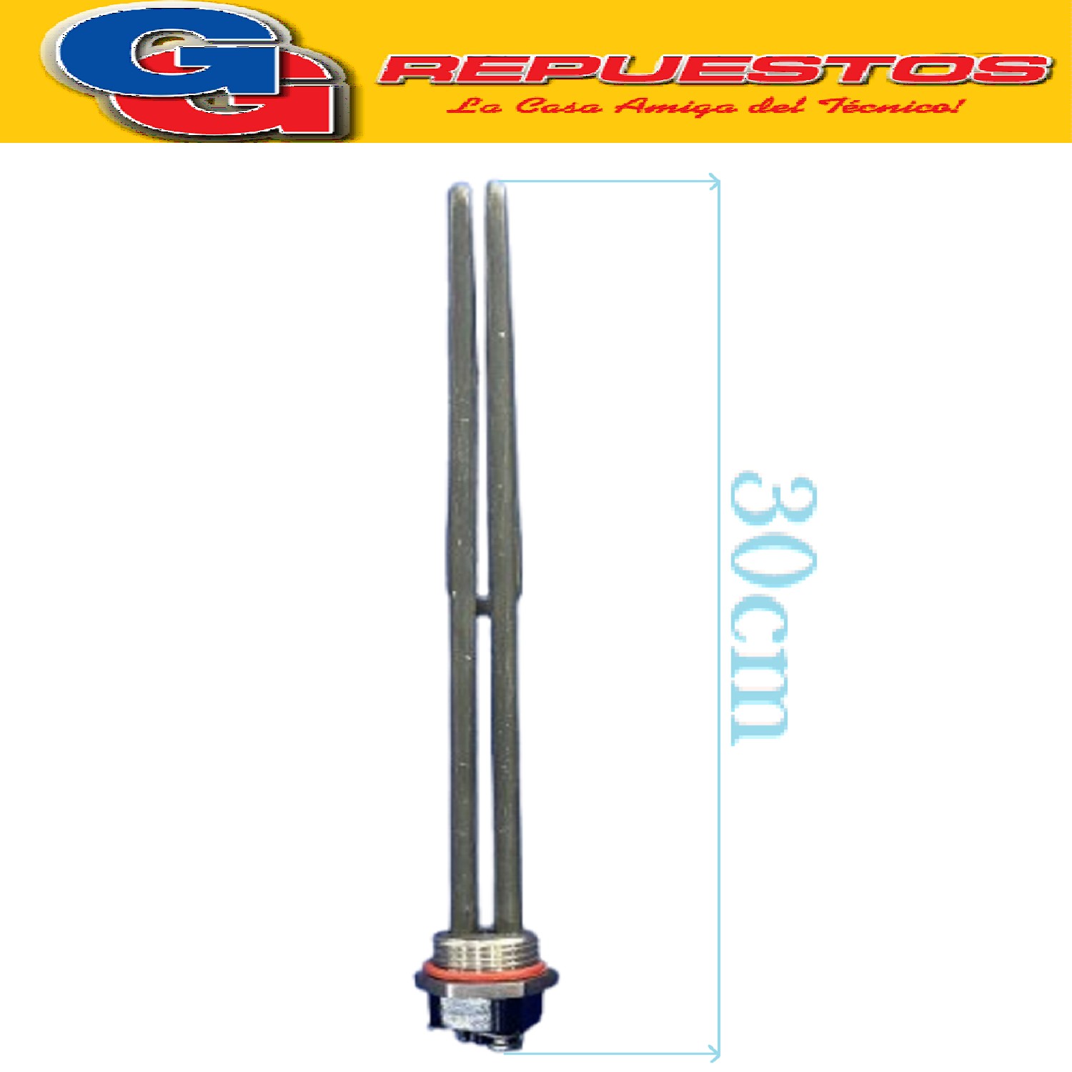 RESISTENCIA TERMOTANQUE COMPATIBLE CON RHEEM SAIAR 2000W ROS CA 1 PULGADA 1/4