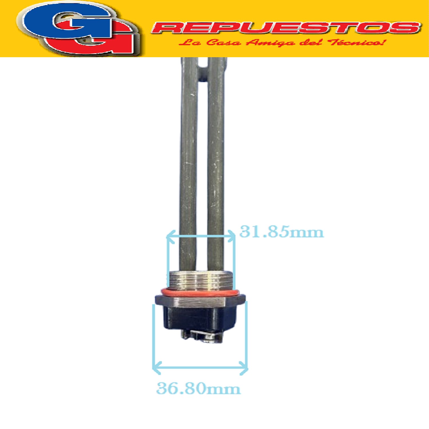 RESISTENCIA TERMOTANQUE COMPATIBLE CON RHEEM SAIAR 2000W ROS CA 1 PULGADA 1/4