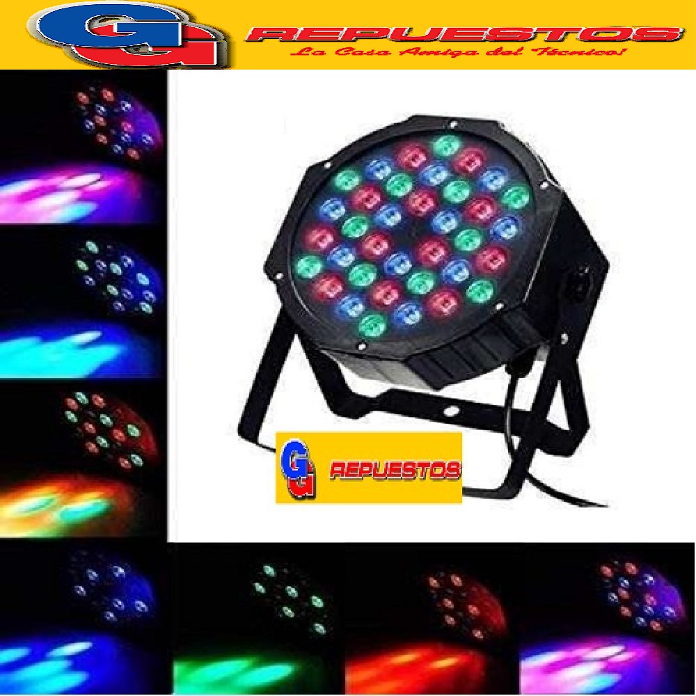 TACHO/BOLA/ RGB DE 36 LED LUZ TACHO PAR LED PROTON RGB PARA  EVENTOS, SALONES, PELOTEROS, FIESTAS, ETC  PROGRAMABLE Y CONTROLABLE POR CONSOLA