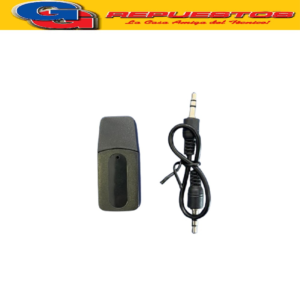 RECEPTOR BLUETOOTH PARA AUTO O EQUIPO DE MUSICA. TOMA ENERGÍ A POR USB. TIENE QUE CONECTARSE POR PLUG Y POR USB A LA VEZ. ADAPTADOR RECEPTOR
BLUETHOOT 3.5MM
AUDIO STEREO USB V2.1
PEN DRIVE