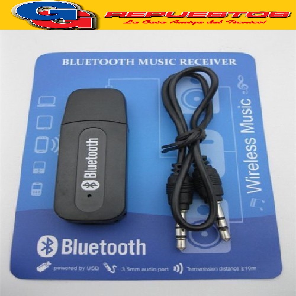 RECEPTOR BLUETOOTH PARA AUTO O EQUIPO DE MUSICA. TOMA ENERGÍ A POR USB. TIENE QUE CONECTARSE POR PLUG Y POR USB A LA VEZ. ADAPTADOR RECEPTOR
BLUETHOOT 3.5MM
AUDIO STEREO USB V2.1
PEN DRIVE
