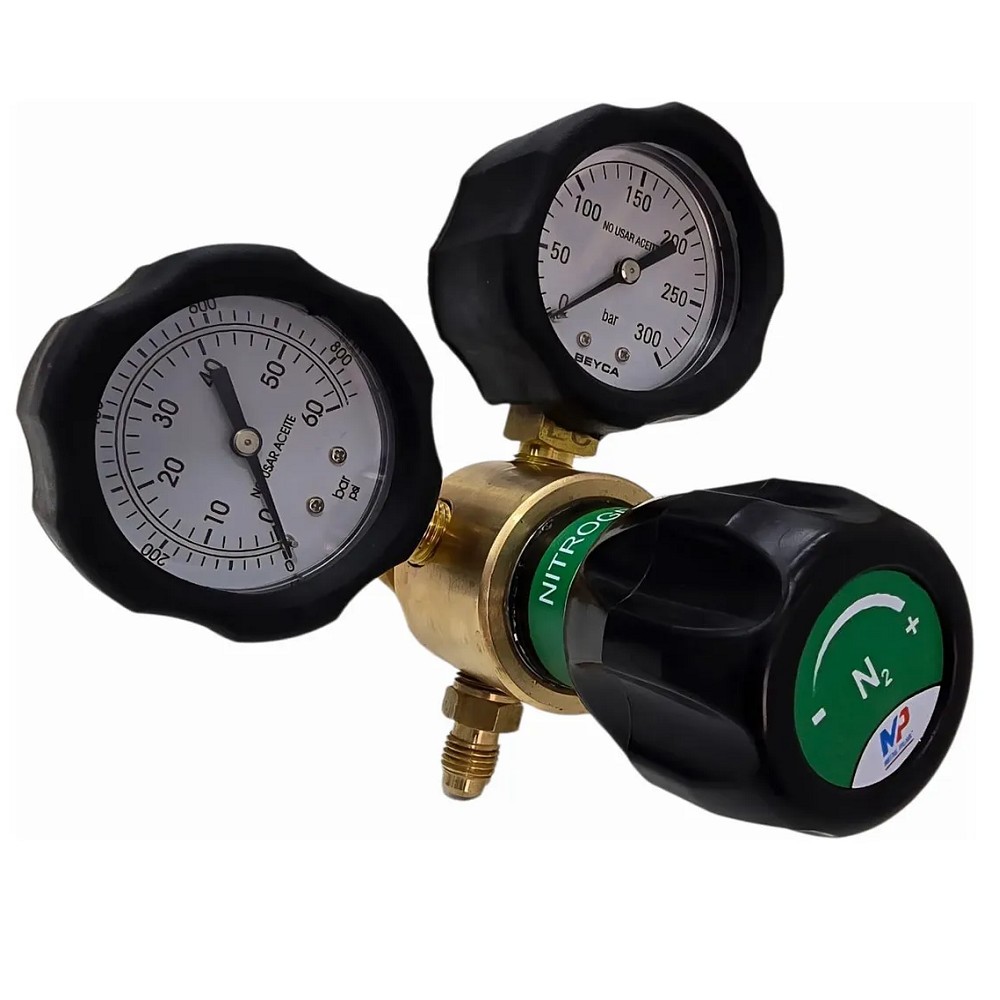 REGULADOR VALVULA PARA TUBO CILINDRO NITROGENO ALTA PRESION  , PRESIONES BAJA 0-60 (0-850 PSI) BAR - ALTA 0-315 BAR (0-4500 PSI )
