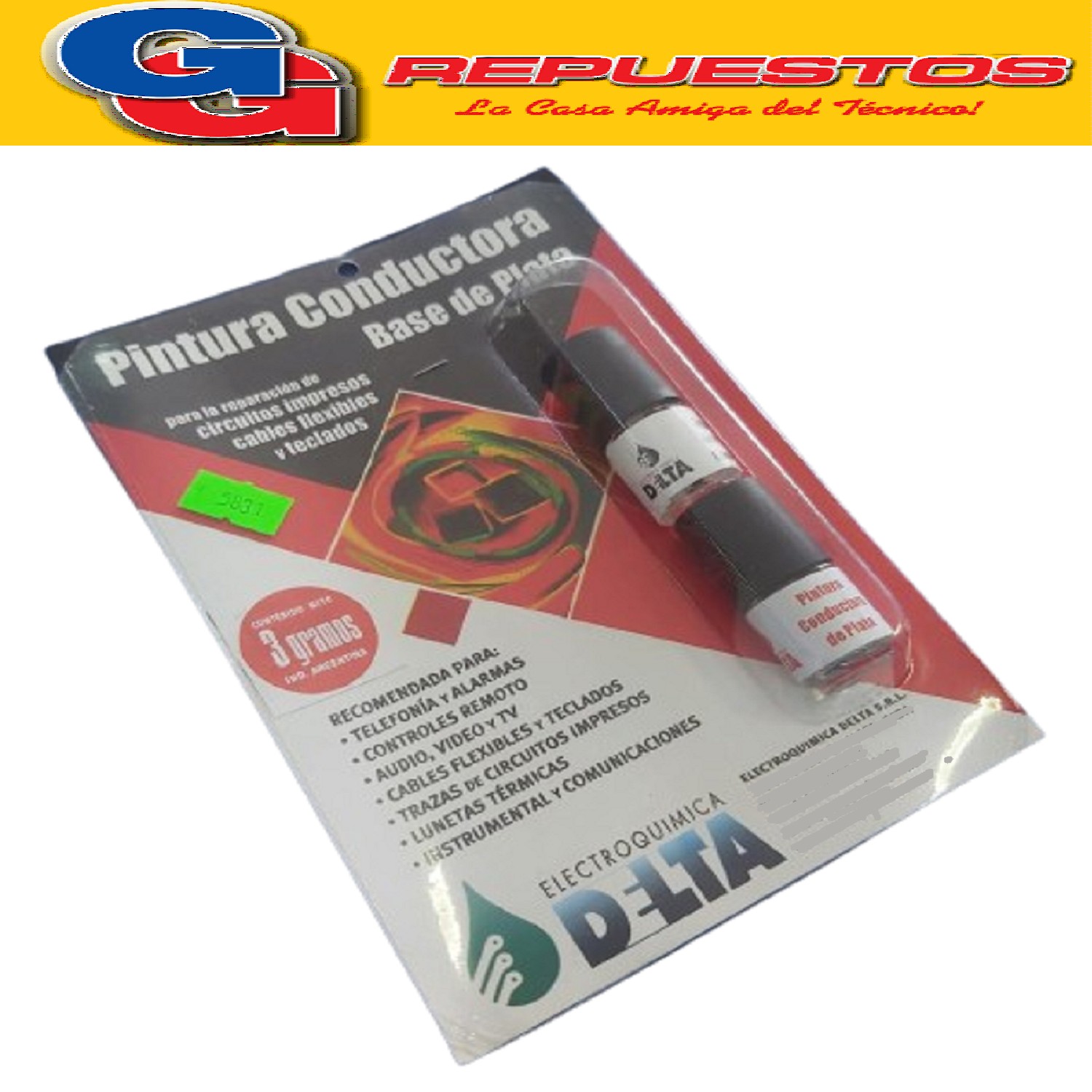 PINTURA CONDUCTORA (PLATA) 3 GR.