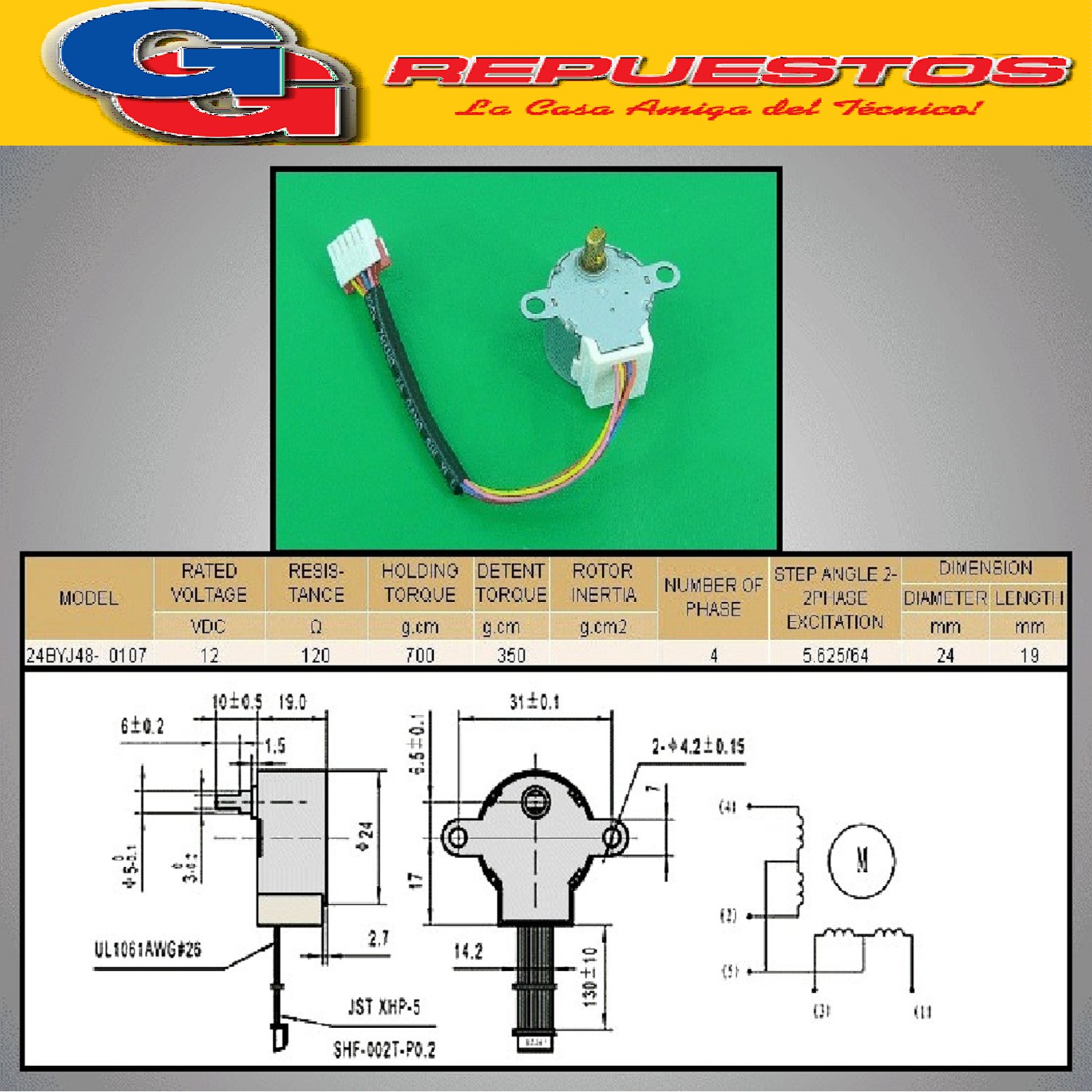 MOTOR SWING 12V-1.47 RPM-DB31-00371A