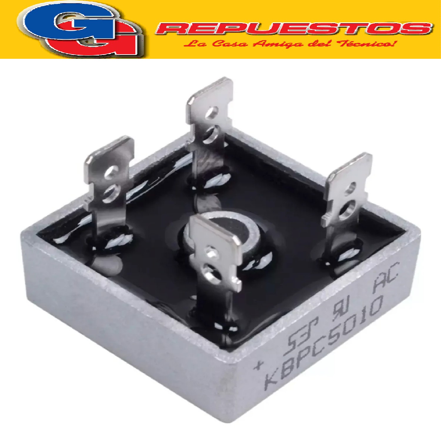 MB5010/KBPC5010 PUENTE RECTIFICADOR DIODOS 50A 1000V TIPO ME SA (PALA) TIPO MESA MESITA