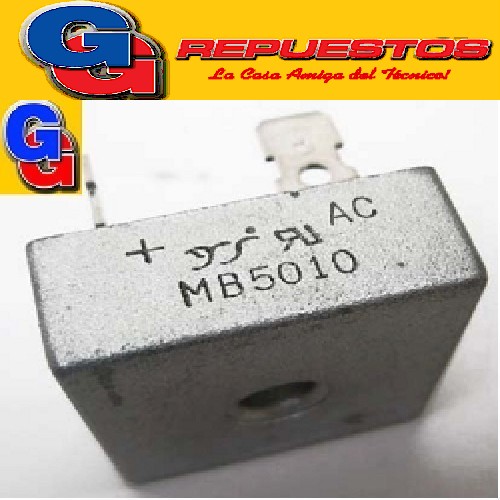 MB5010/KBPC5010 PUENTE RECTIFICADOR DIODOS 50A 1000V TIPO ME SA (PALA) TIPO MESA MESITA