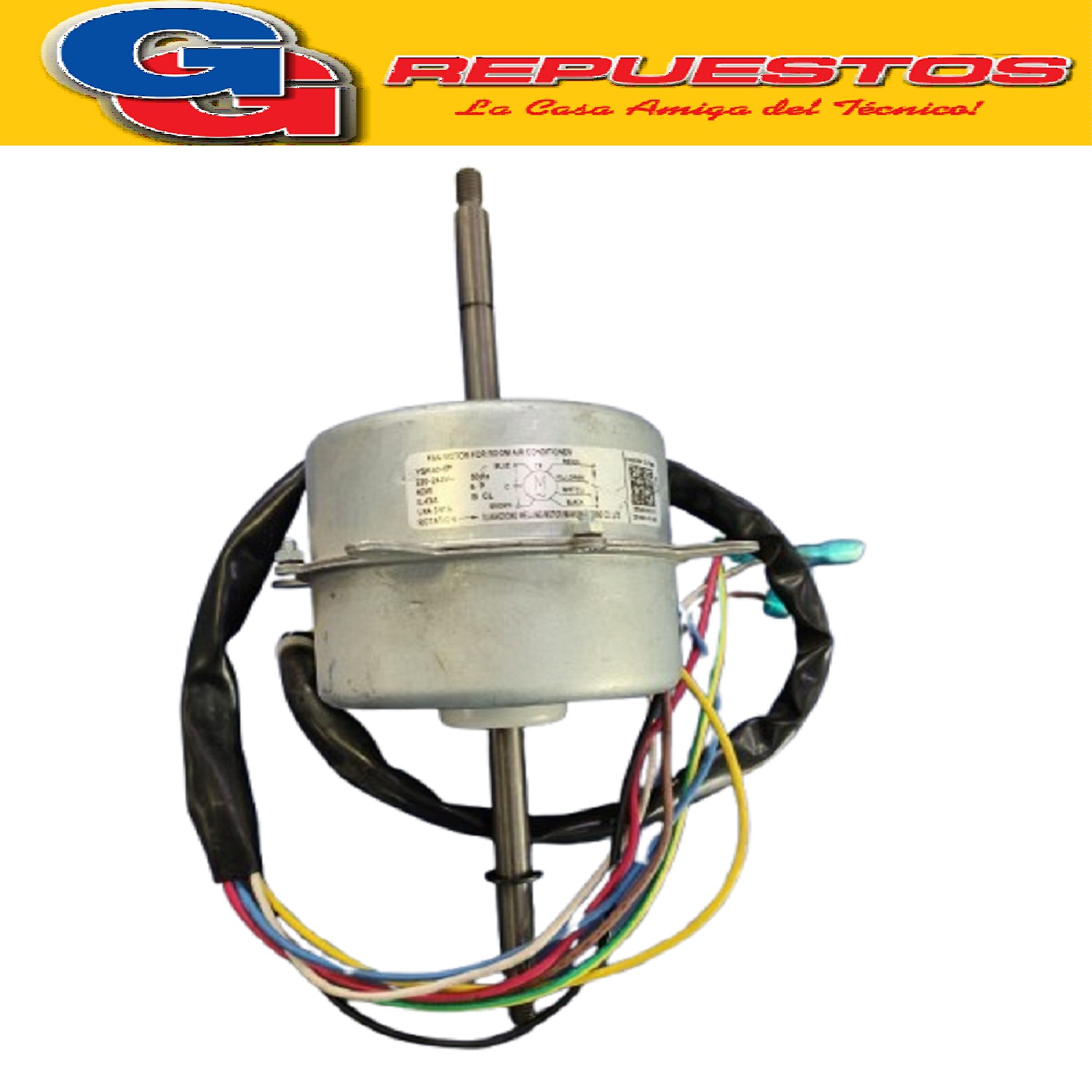 FORZADOR MOTOR CONDENSADOR AIRE ACONDICIONADO YSK40-6F 40W 0 .43A 6 POLOS SENTIDO DE GIRO ANTIHORARIO (Ø-MOTOR 100MM DIAMETRO , ANCHO MOTOR 82MM/Ø-EJE 10MM/LARGO EJE DELANTERO 90MM/LARGO EJE TRASERO 78MM) DOBLE EJE COMPACTO VENTANA MEDIA CAÑA