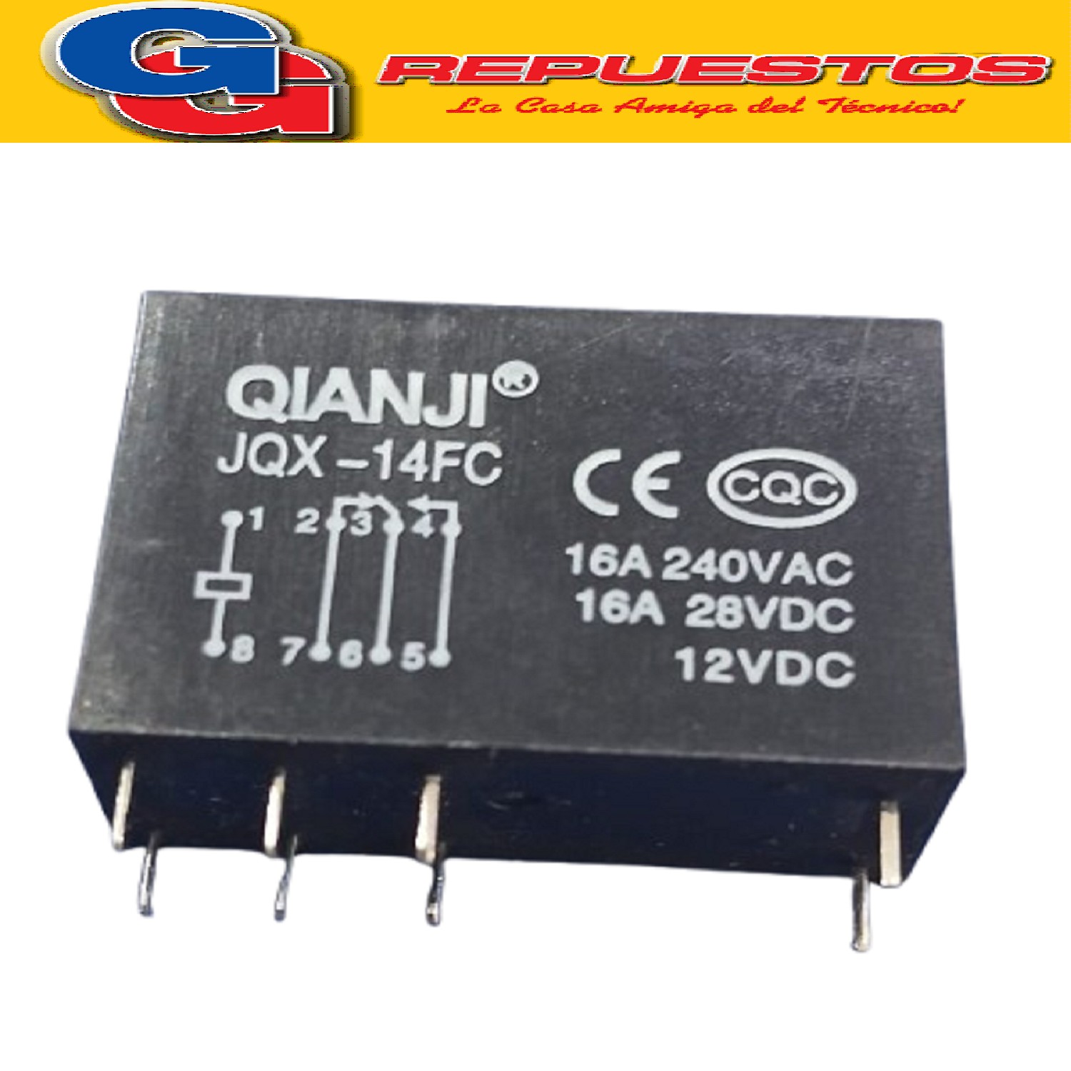 RELE DOBLE INVERSOR 12V 16A (TRA2) RELAY