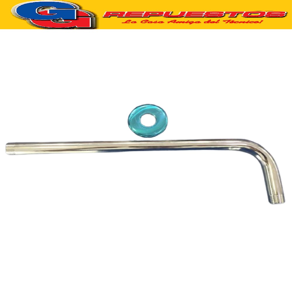 BRAZO CAÑO BARRAL CROMADO PARA FLOR DUCHA DE 35 CM