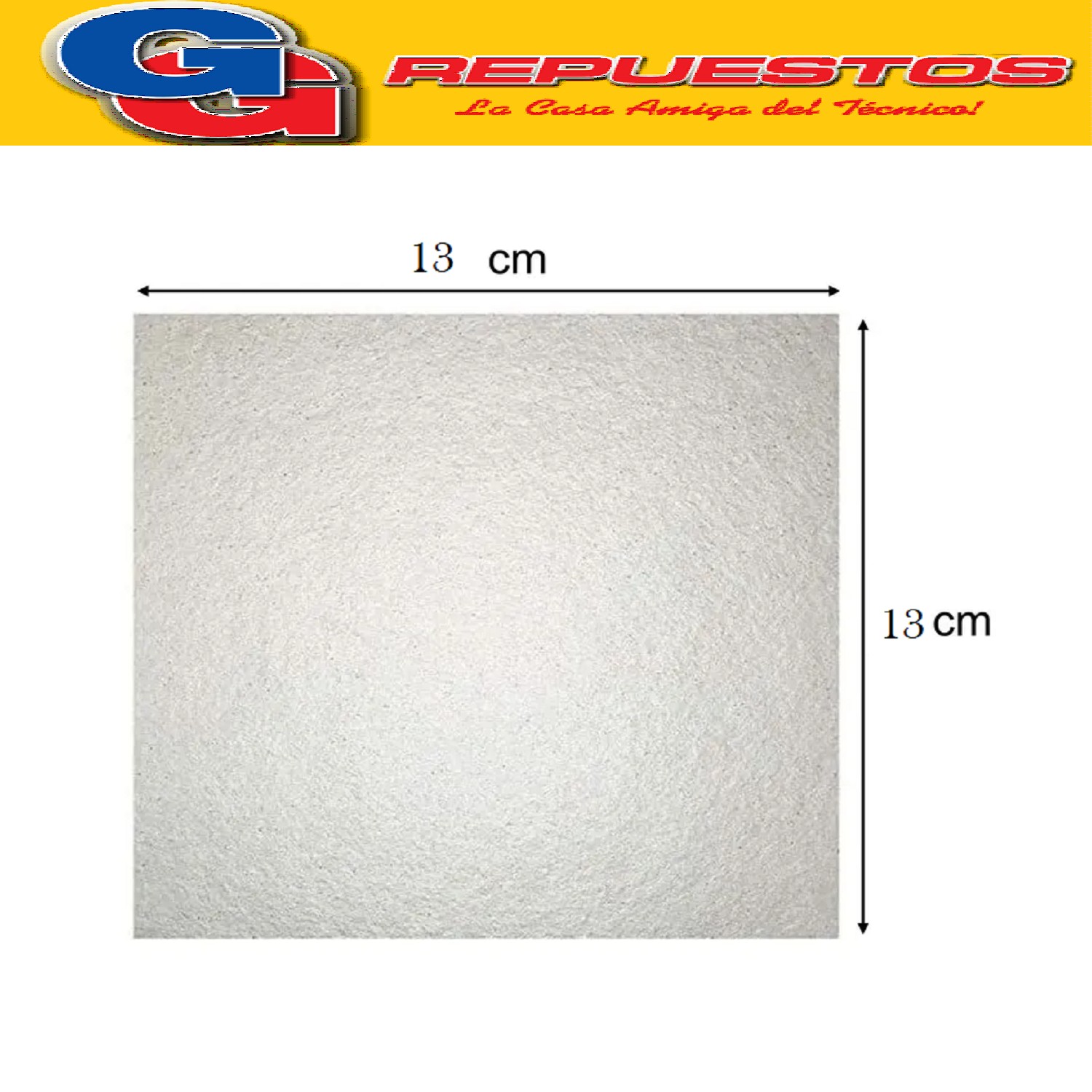 MICA PARA MICROONDAS 13X 12.5 CM.