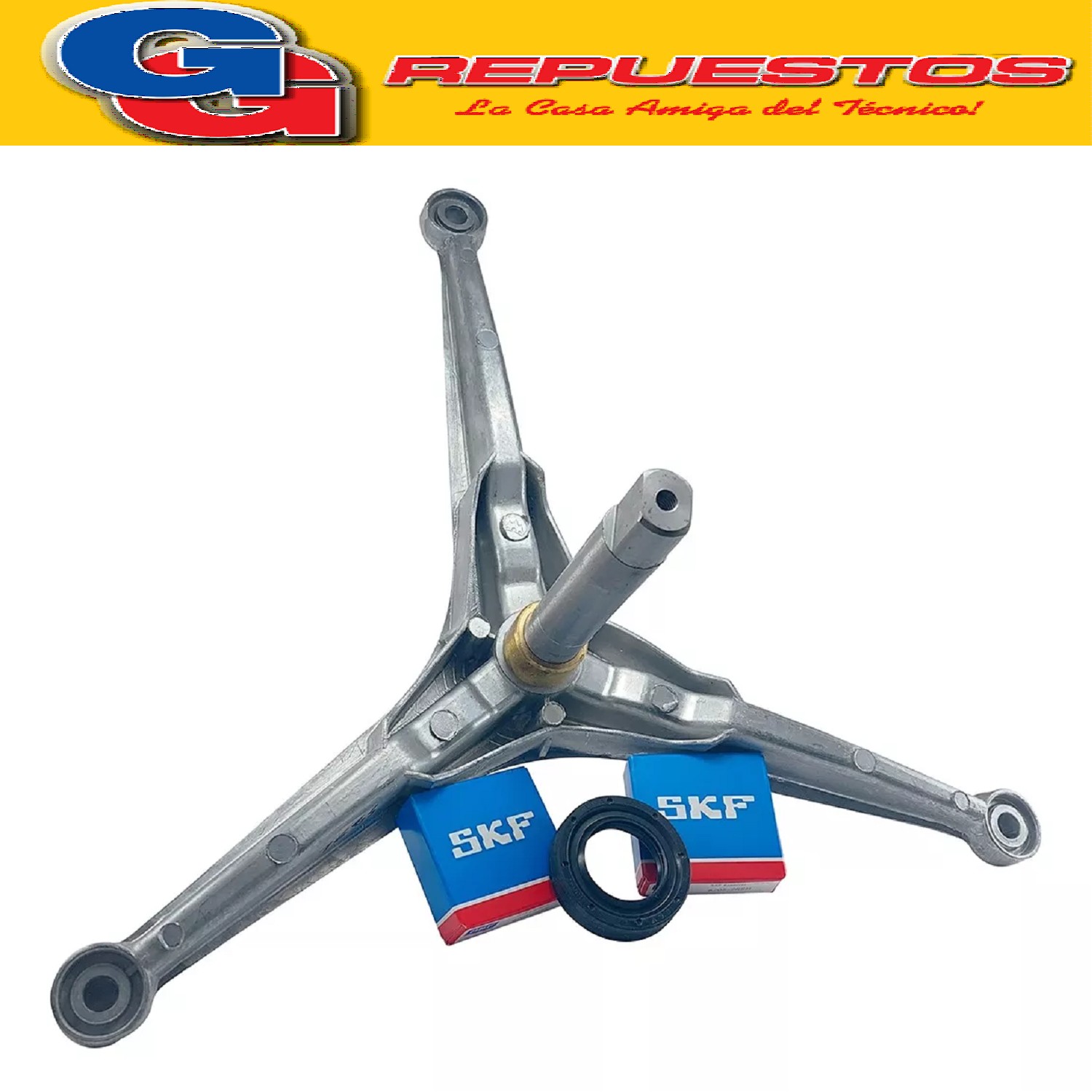KIT EJE SOPORTE TAMBOR LAVARROPAS LONGVIE PUNTA CHATA 2 CARA S (C/BULON) 2 RULEMAN 6205 -SKF 2RS - RETEN  Y TORNILLOS- 512-515T-517WD-2412-2512-2515-2517-K7125-L613-L616-L815-LS817-L3613-3616-3815- LONGVIE L4815-LS4817-L5815-LS5817 T/ORIGINAL L4613-L4616-L4617